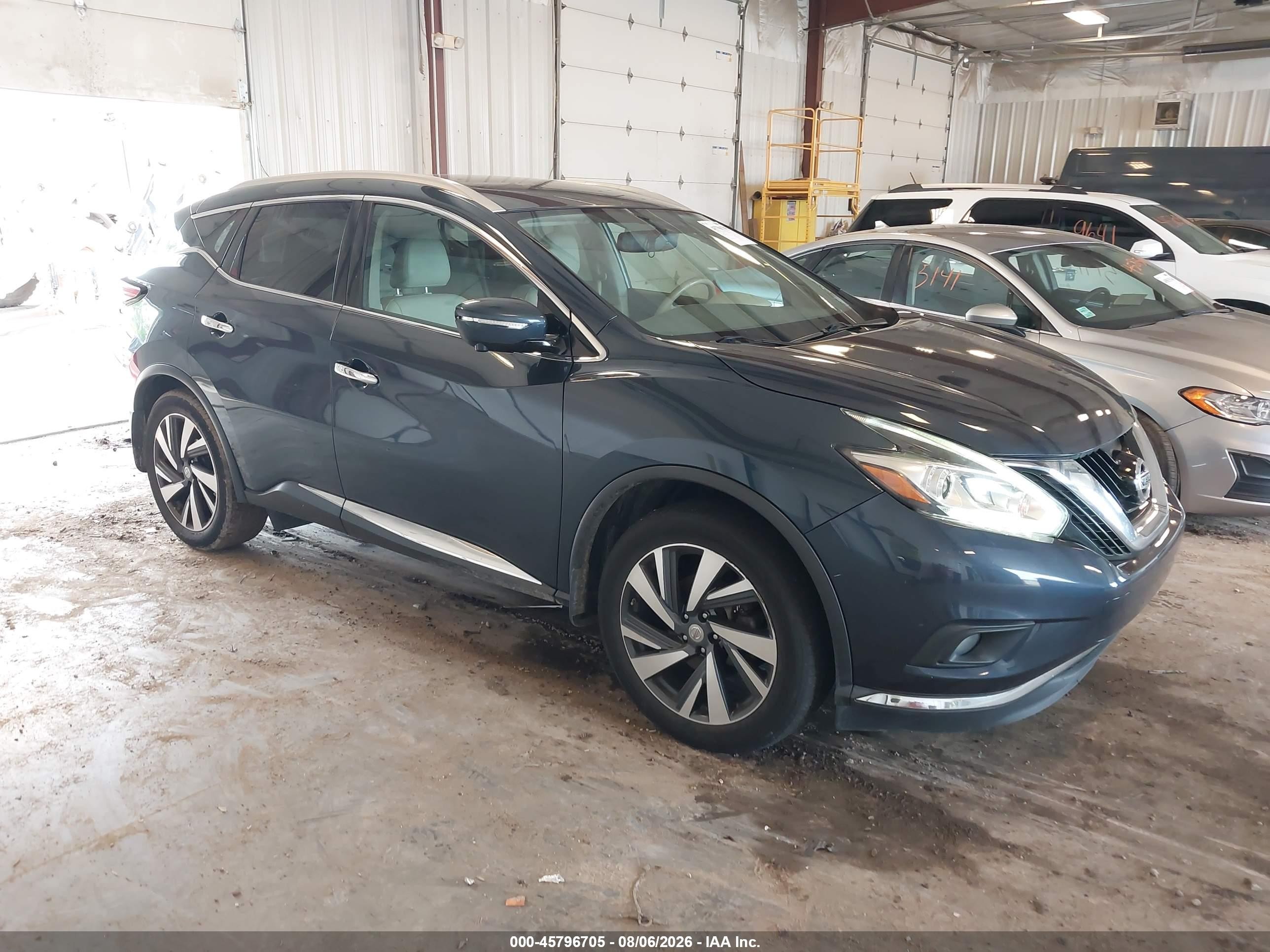 2015 Nissan Murano Platinum Blue vin: 5N1AZ2MH0FN278992