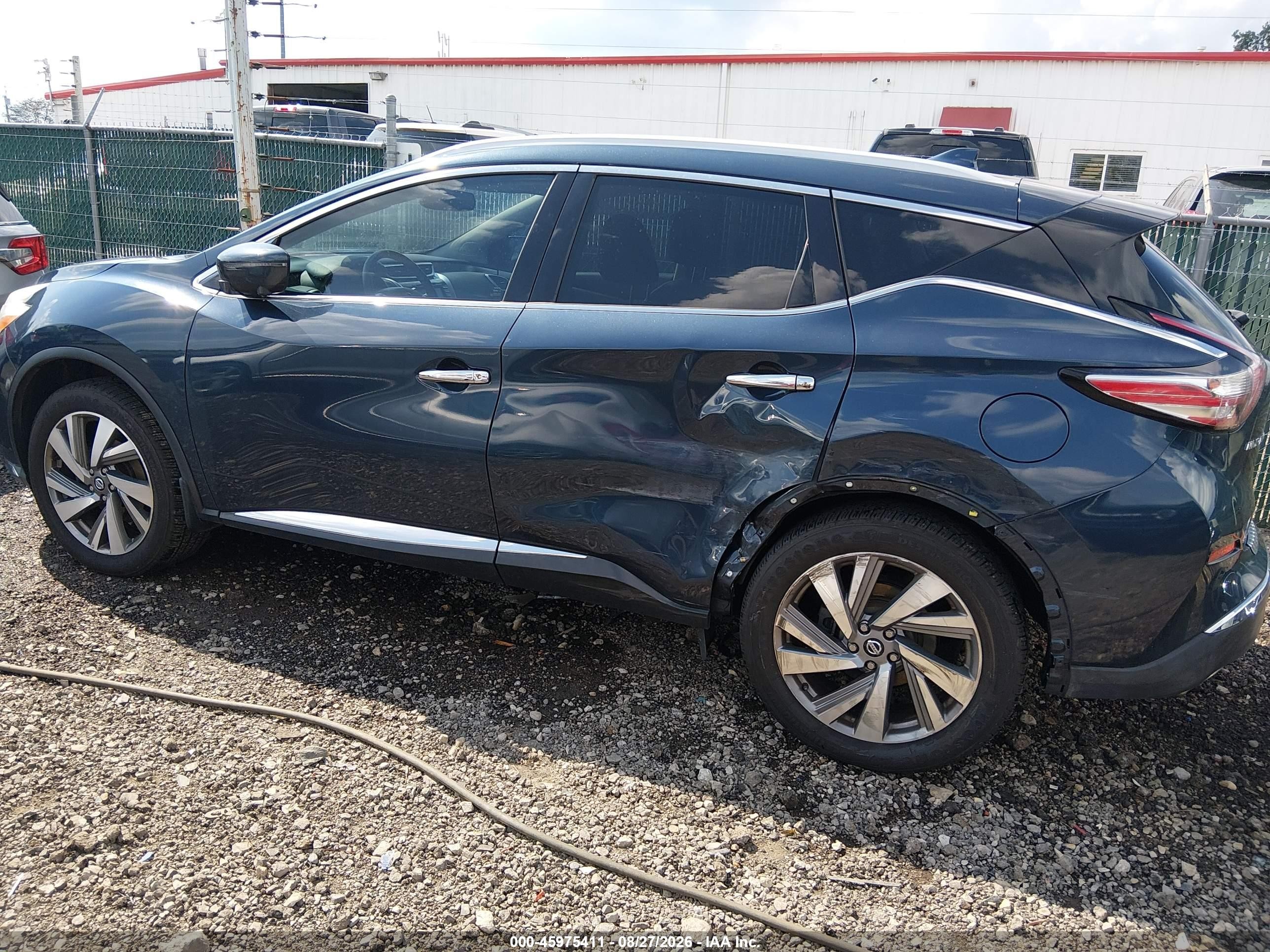 2017 Nissan Murano Sl Blue vin: 5N1AZ2MH0HN173680