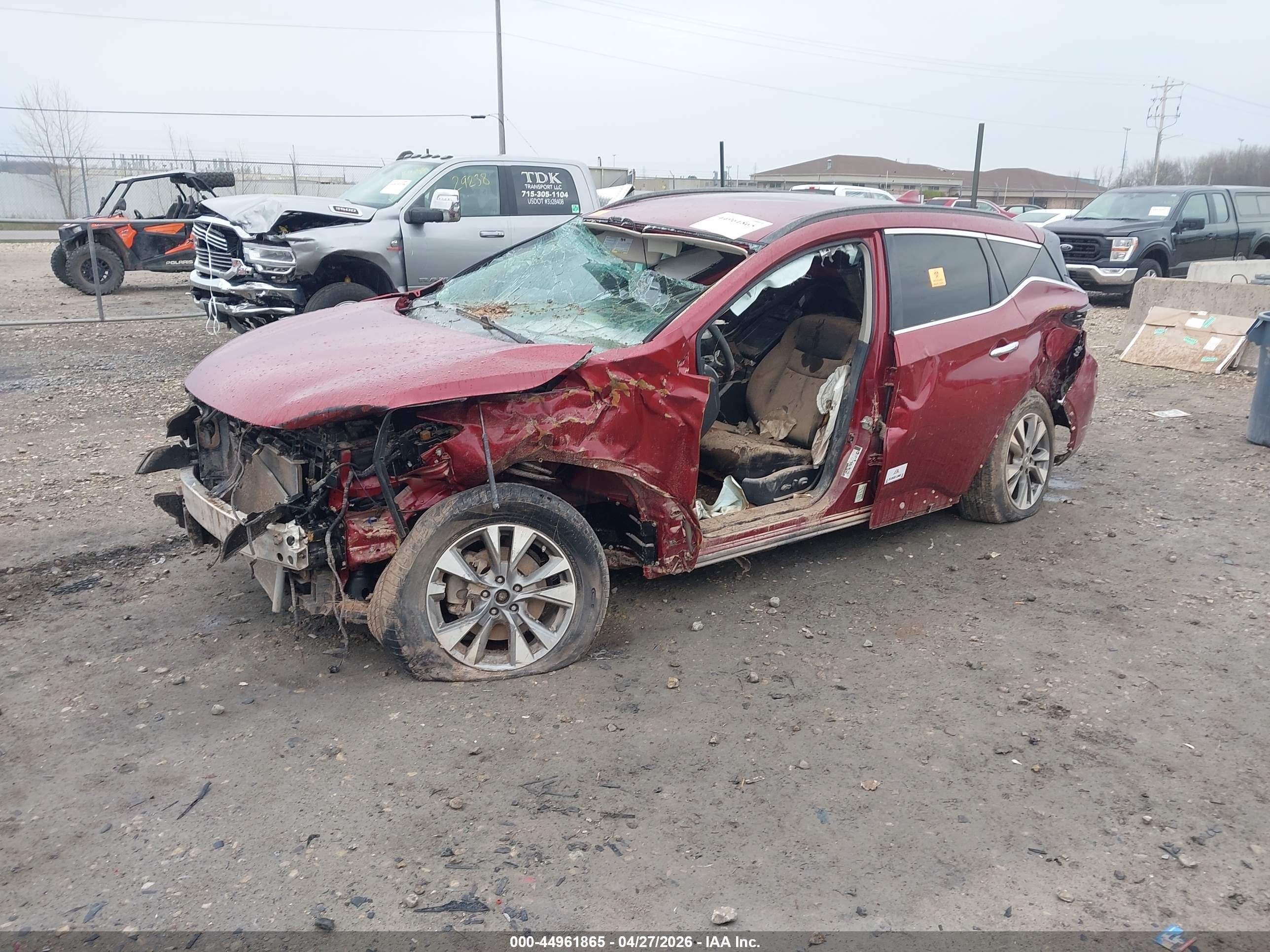 2018 Nissan Murano Sv Красный vin: 5N1AZ2MH0JN126056