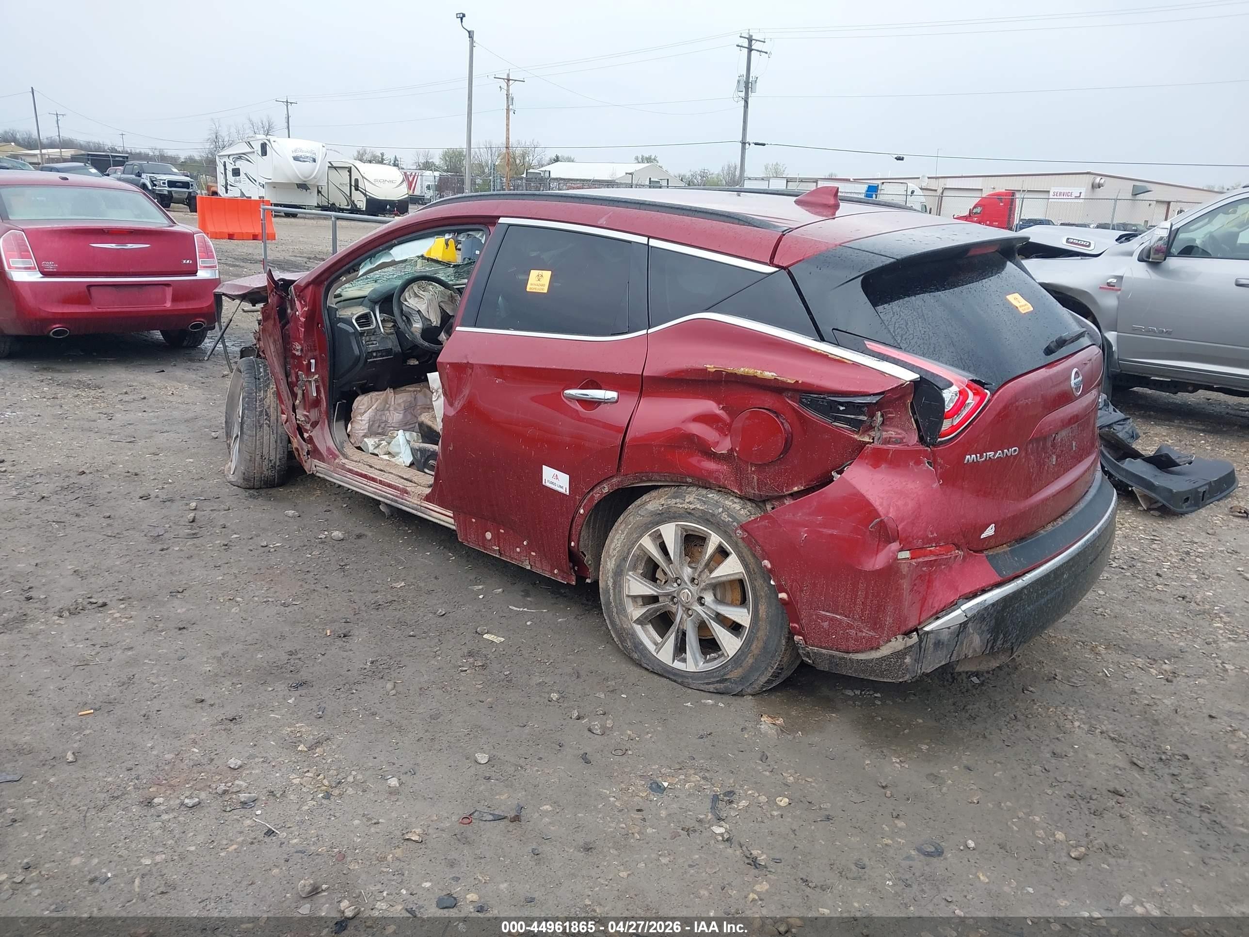 2018 Nissan Murano Sv Красный vin: 5N1AZ2MH0JN126056