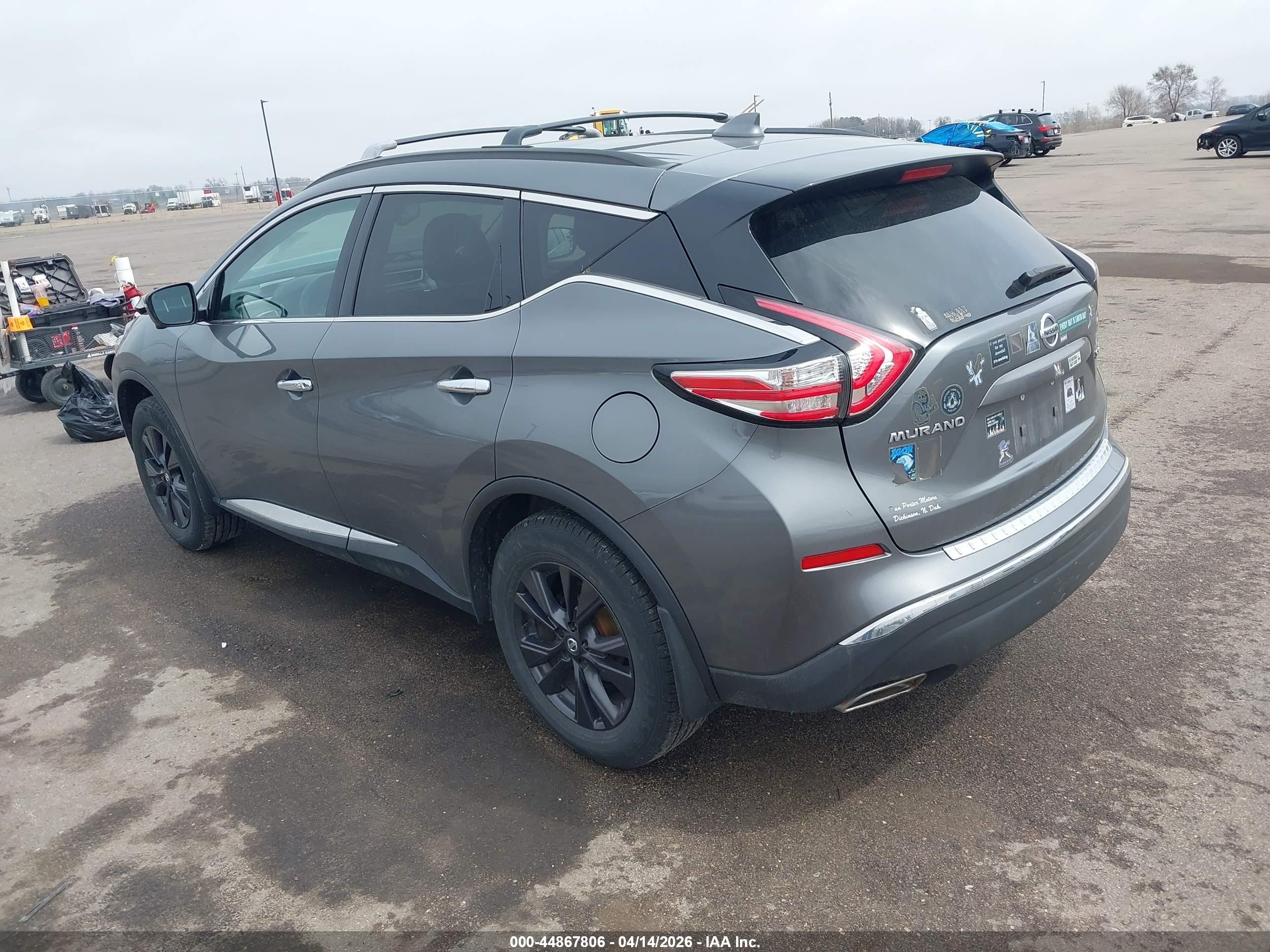 2018 Nissan Murano Sv Серый vin: 5N1AZ2MH0JN131810
