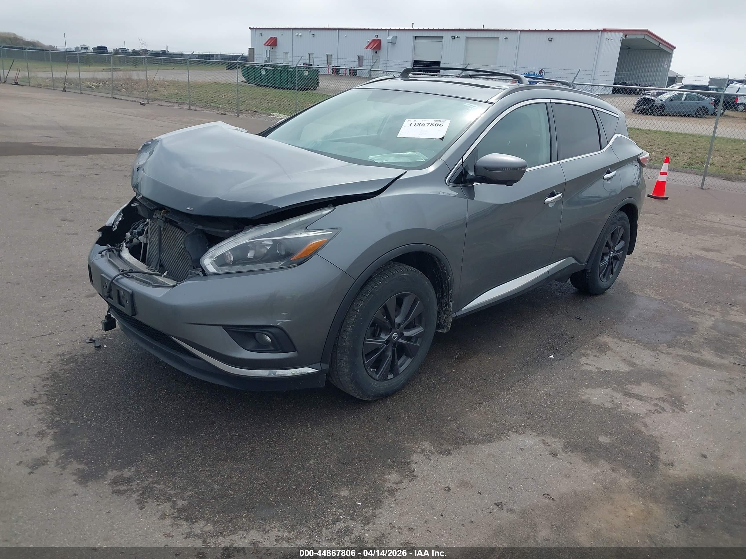 2018 Nissan Murano Sv Серый vin: 5N1AZ2MH0JN131810