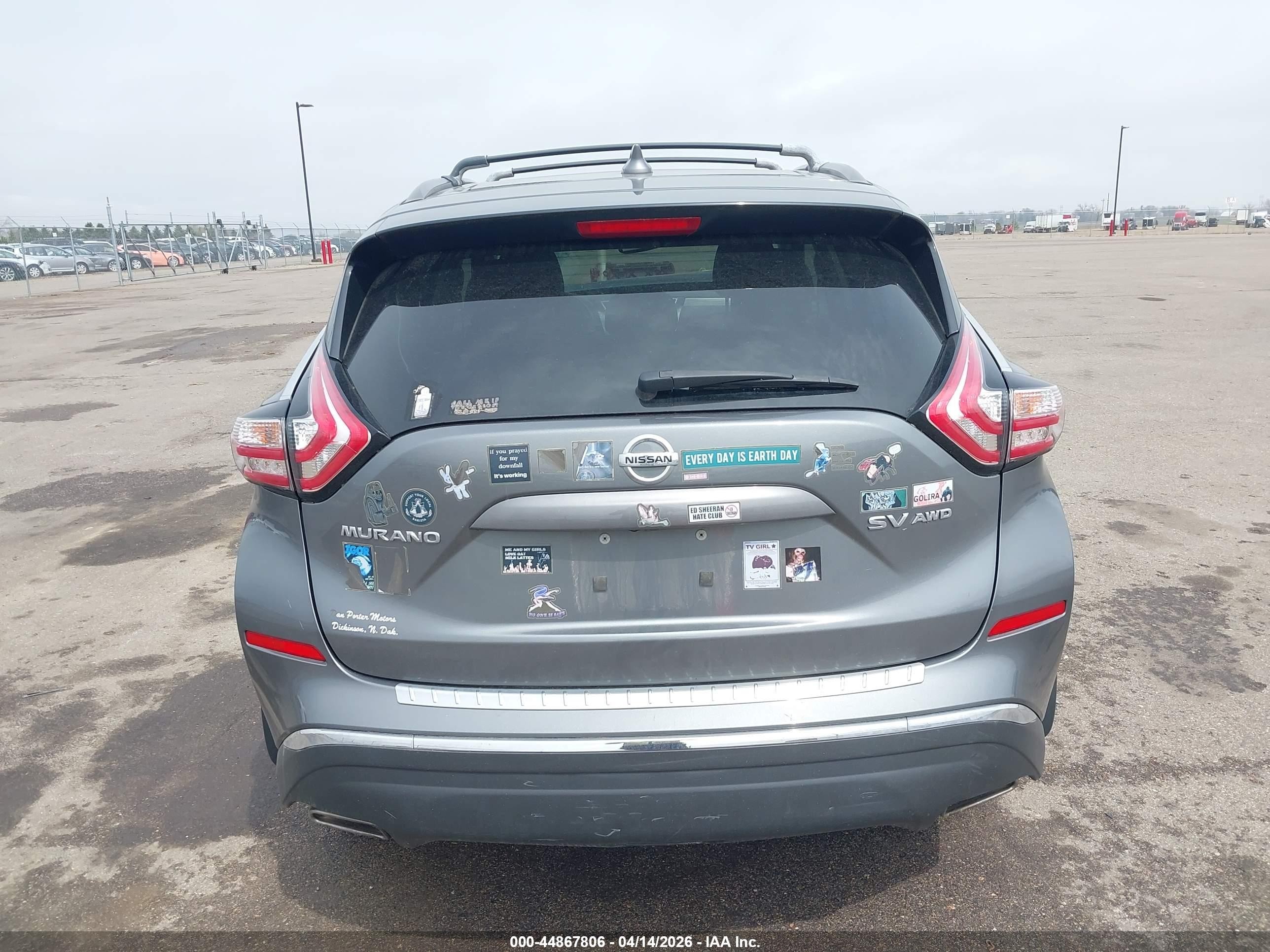 2018 Nissan Murano Sv Серый vin: 5N1AZ2MH0JN131810