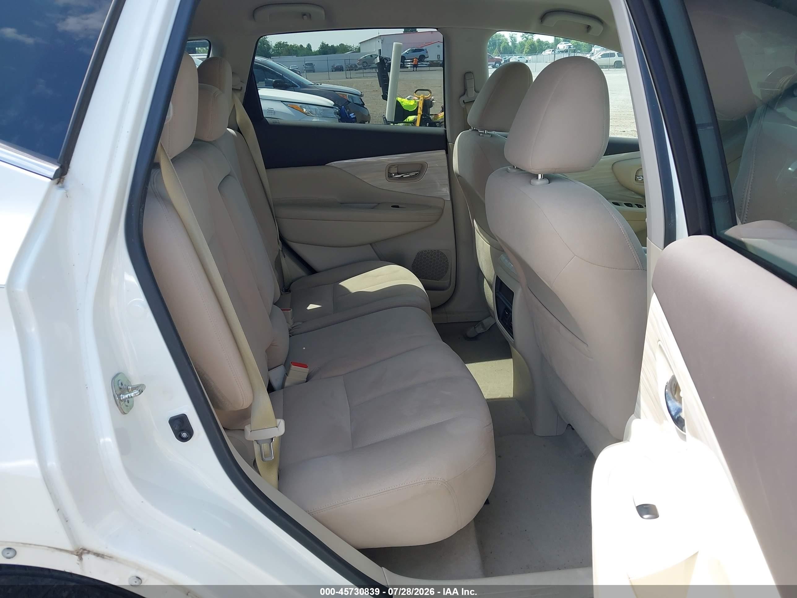 2015 Nissan Murano S White vin: 5N1AZ2MH1FN204478