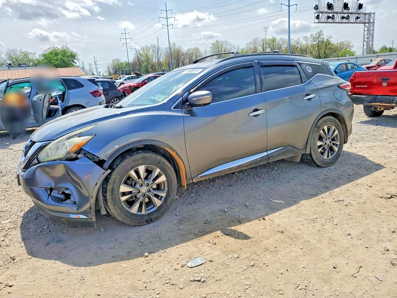 2015 Nissan Murano Sv Серый vin: 5N1AZ2MH1FN214072