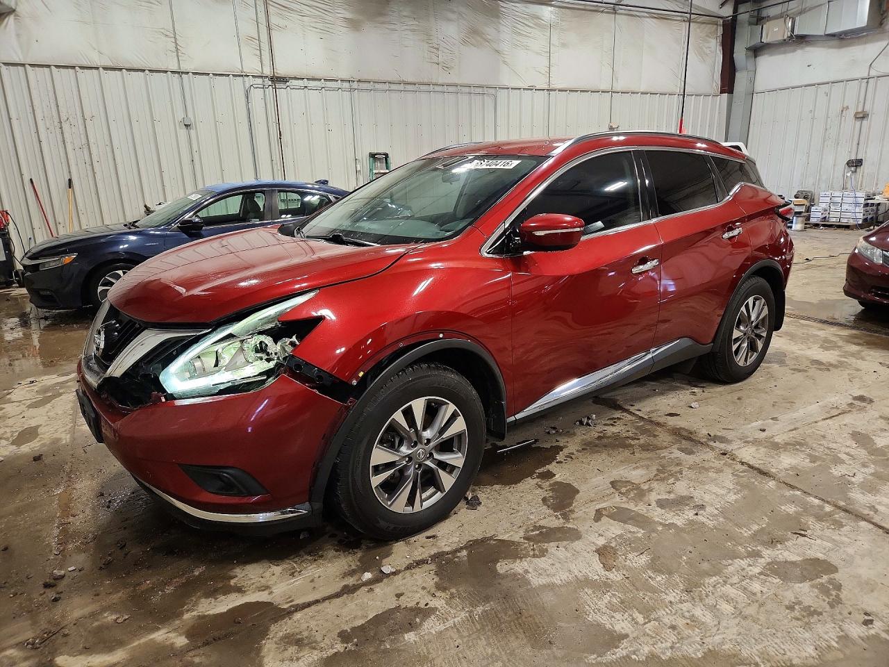 2015 Nissan Murano Sv Burgundy vin: 5N1AZ2MH1FN224617
