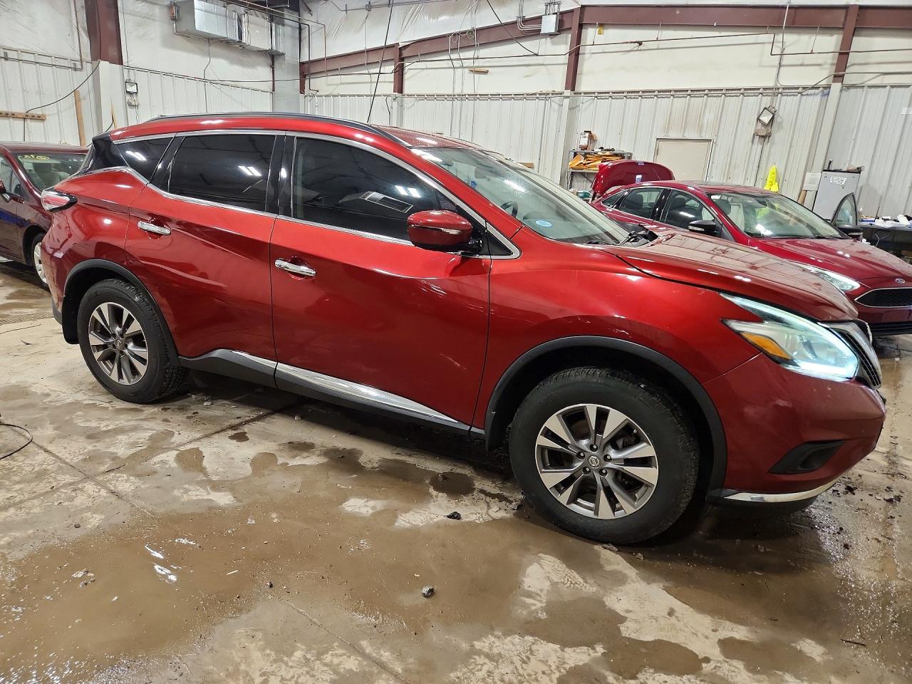 2015 Nissan Murano Sv Burgundy vin: 5N1AZ2MH1FN224617