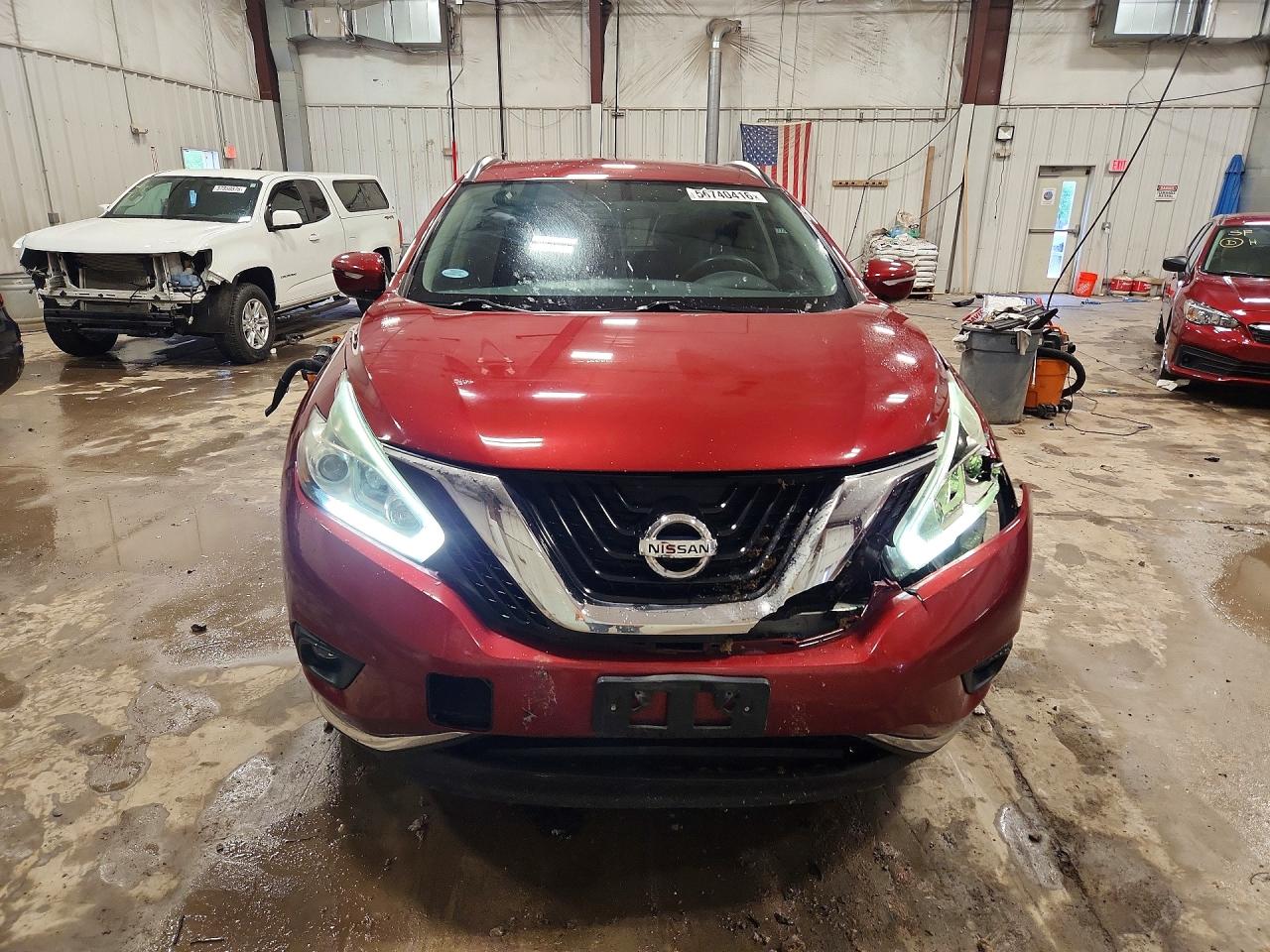 2015 Nissan Murano Sv Burgundy vin: 5N1AZ2MH1FN224617