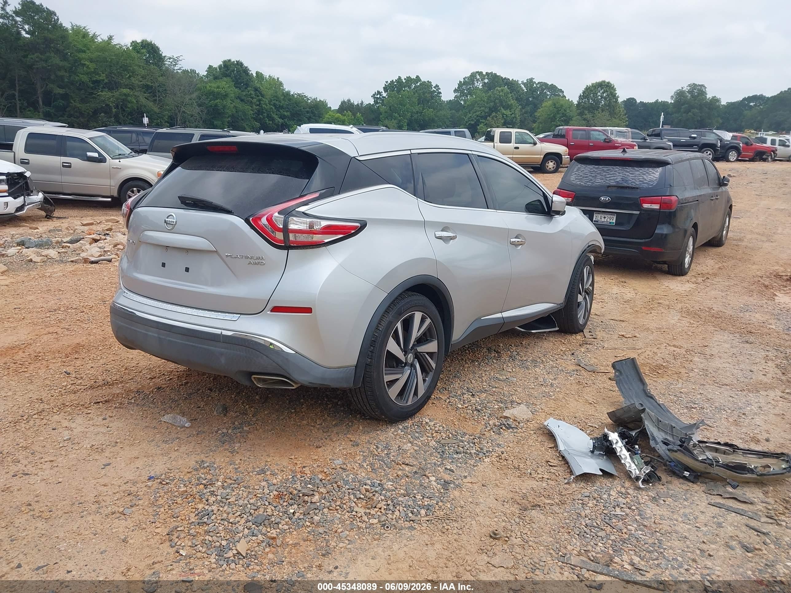 2015 Nissan Murano Platinum Silver vin: 5N1AZ2MH1FN227209