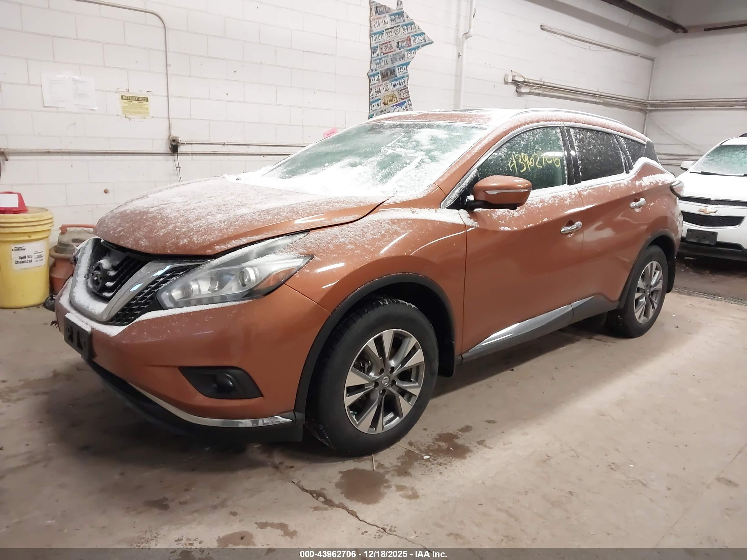 2015 Nissan Murano Sl Orange vin: 5N1AZ2MH1FN227467