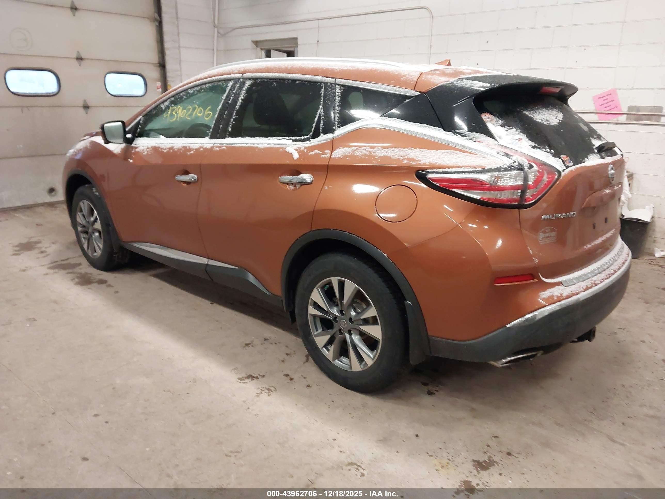 2015 Nissan Murano Sl Orange vin: 5N1AZ2MH1FN227467