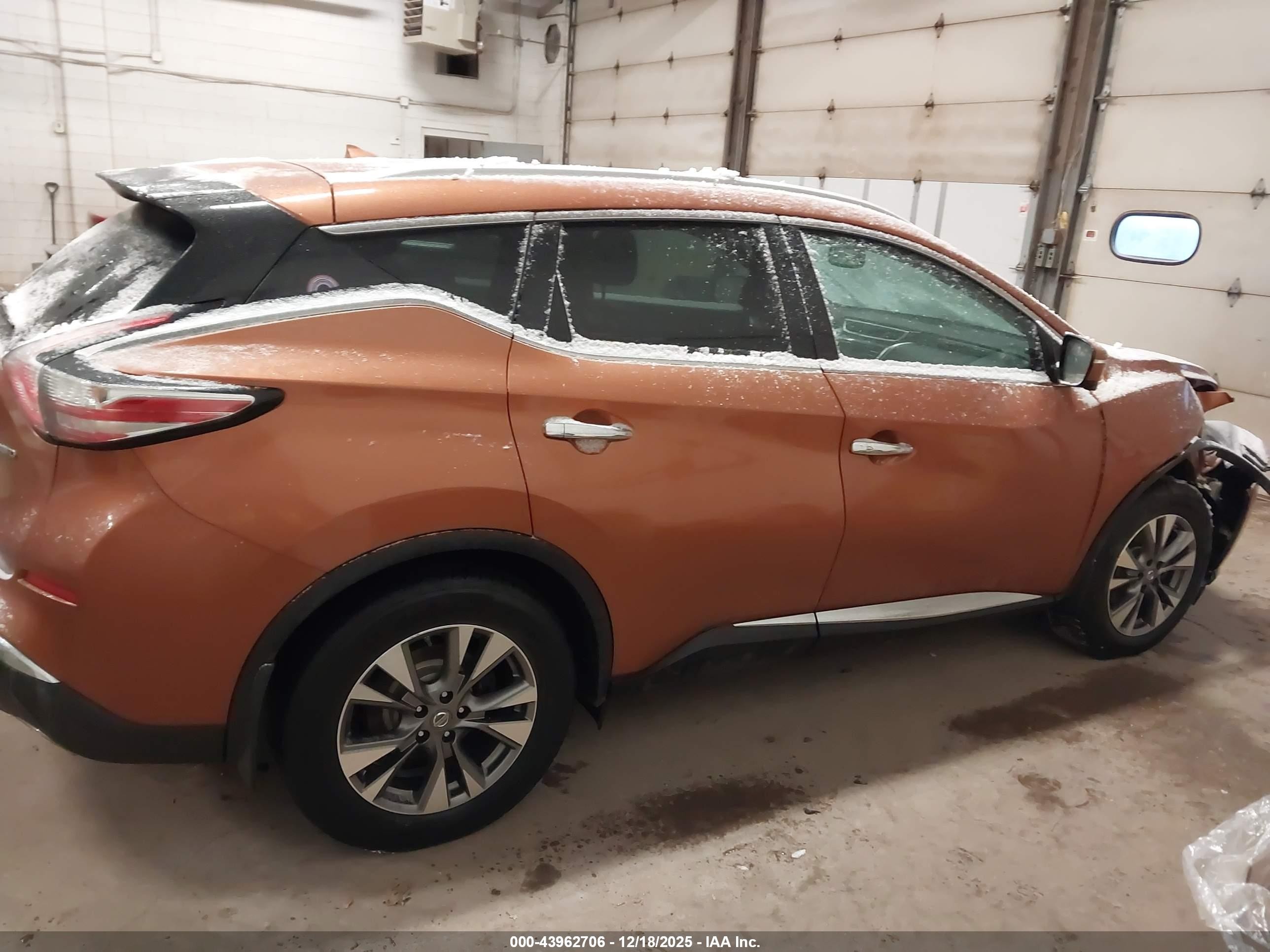 2015 Nissan Murano Sl Orange vin: 5N1AZ2MH1FN227467
