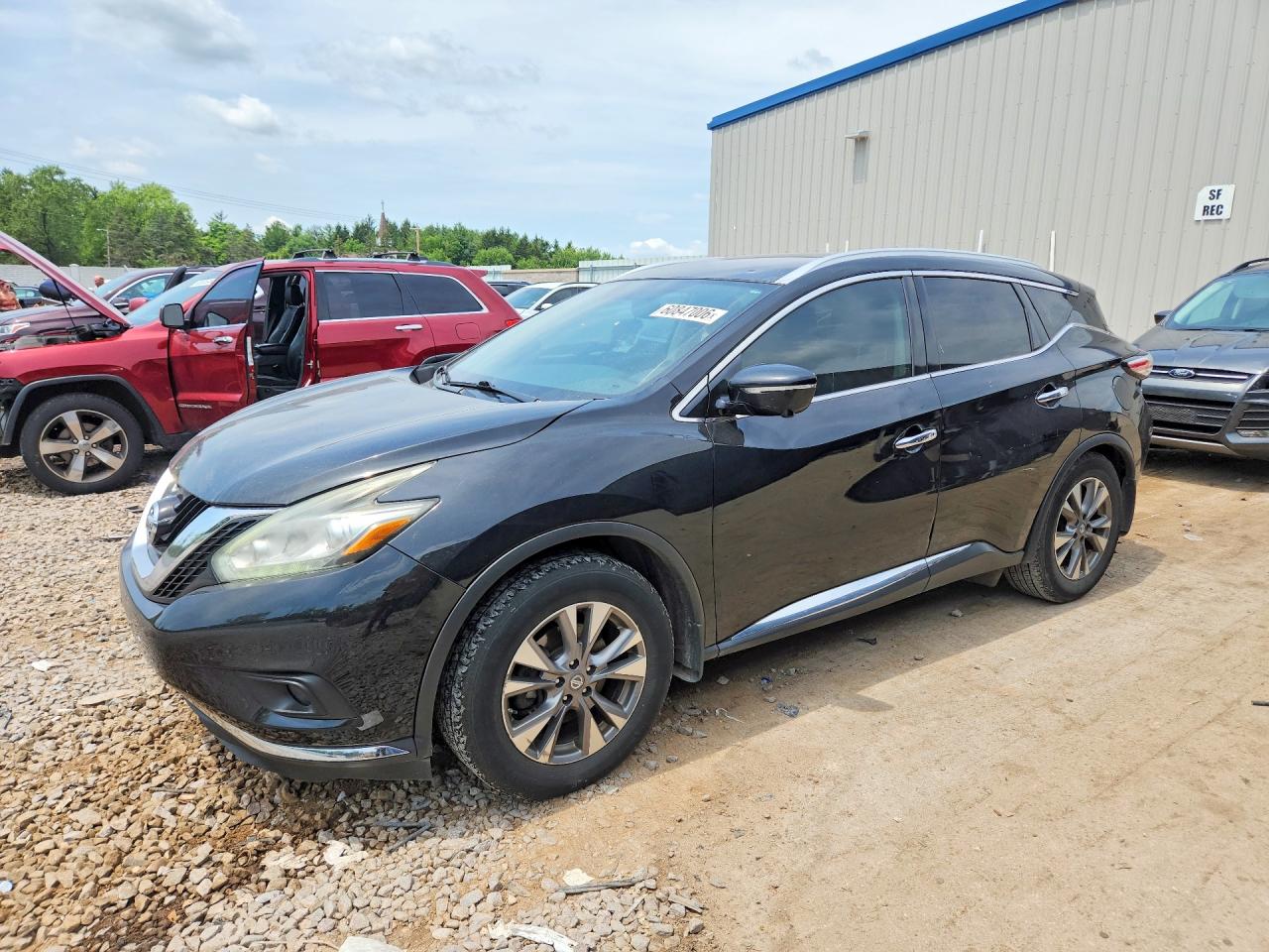 2015 Nissan Murano Sl Black vin: 5N1AZ2MH1FN258041