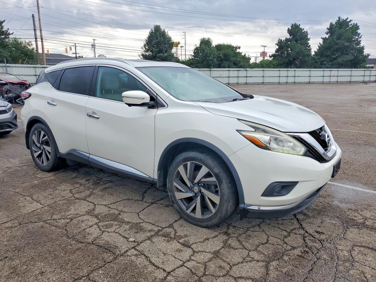 2015 Nissan Murano Platinum White vin: 5N1AZ2MH1FN259917