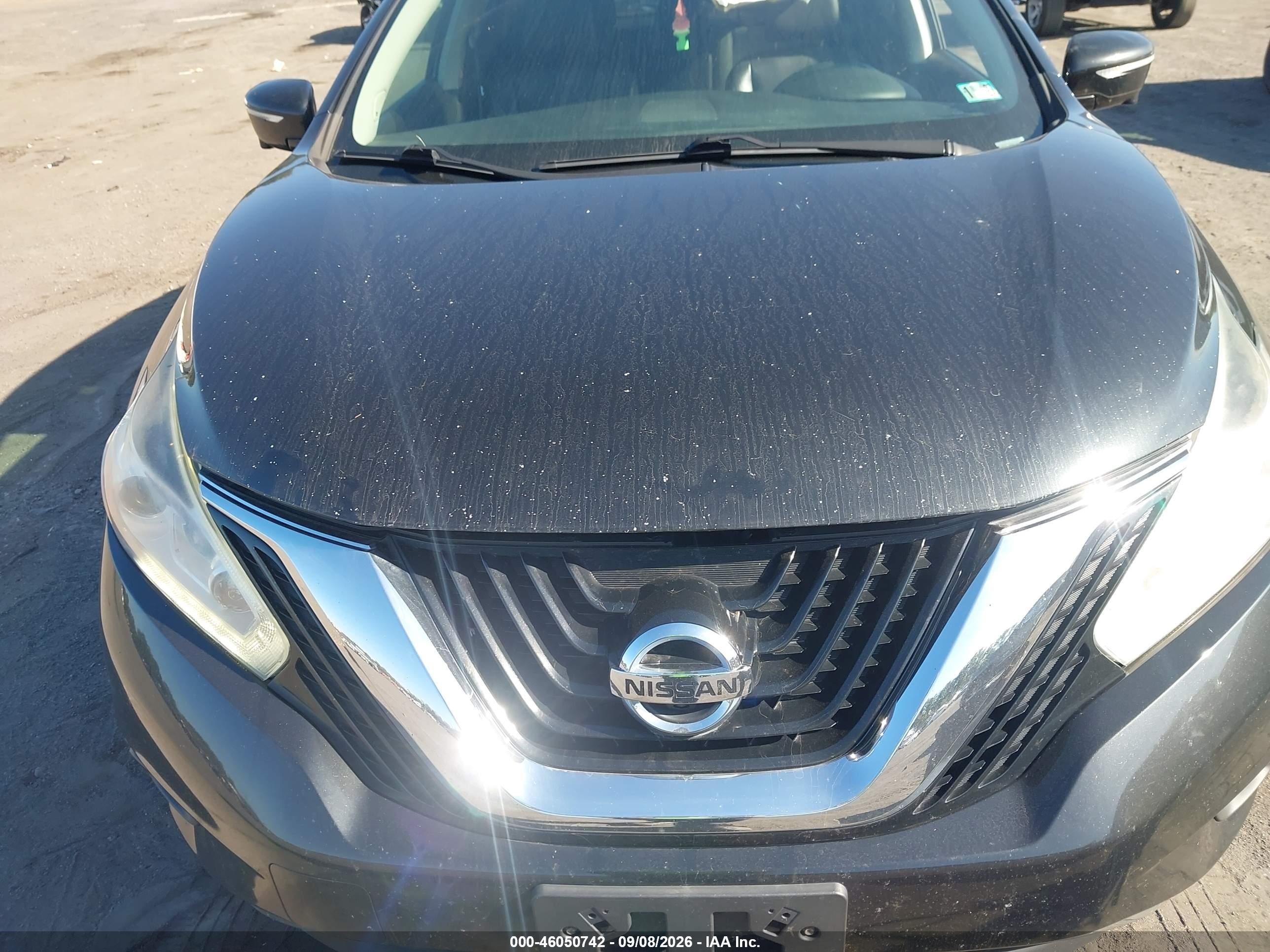 2015 Nissan Murano Sl Black vin: 5N1AZ2MH1FN267922
