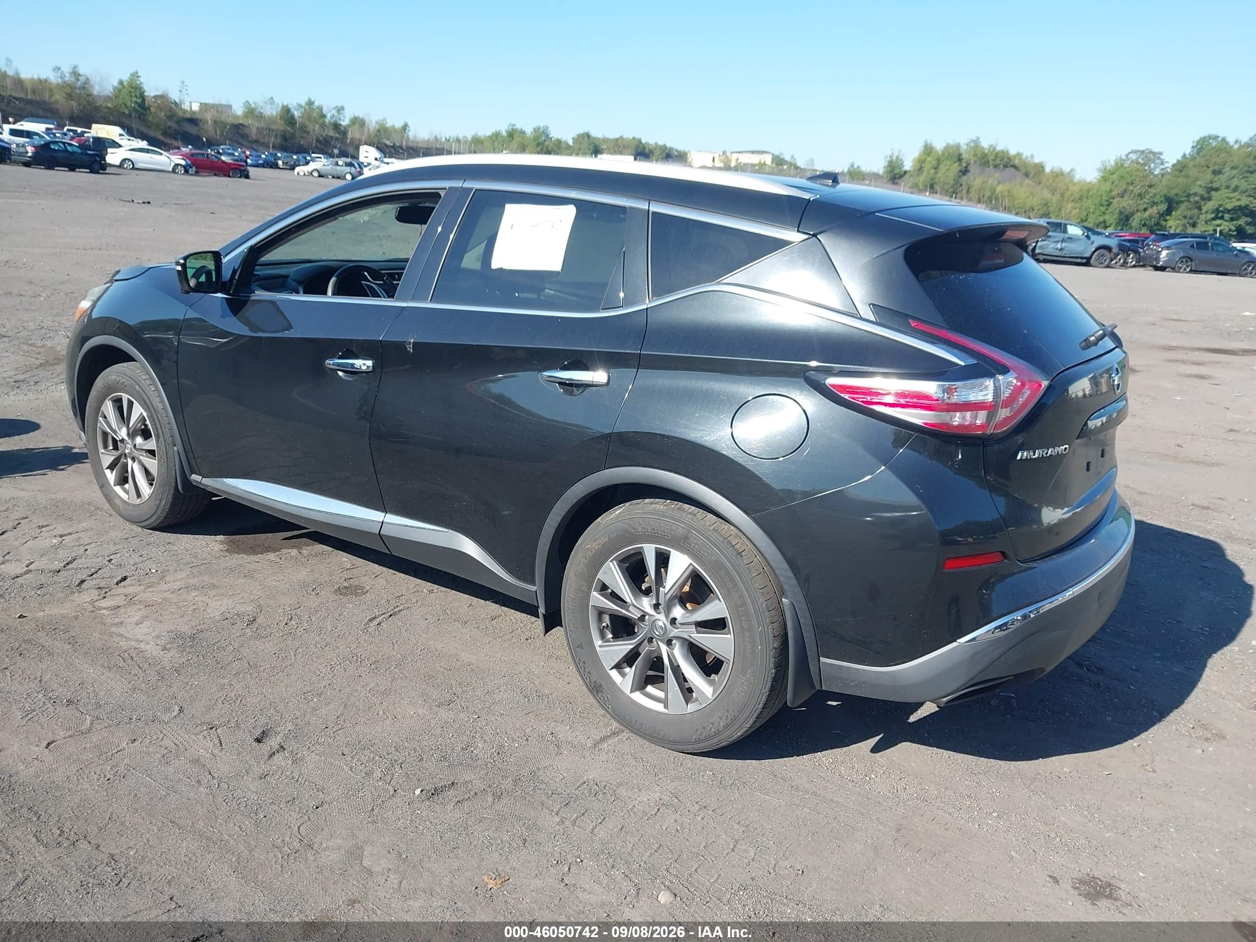 2015 Nissan Murano Sl Black vin: 5N1AZ2MH1FN267922