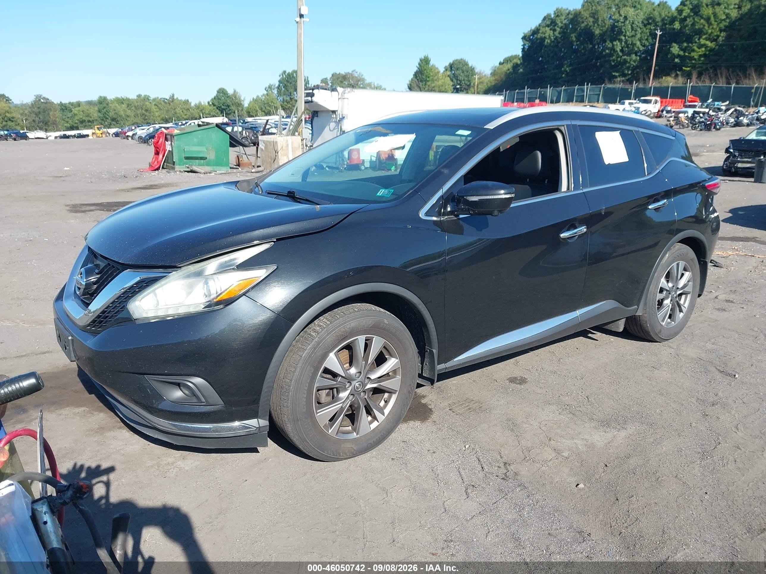 2015 Nissan Murano Sl Black vin: 5N1AZ2MH1FN267922