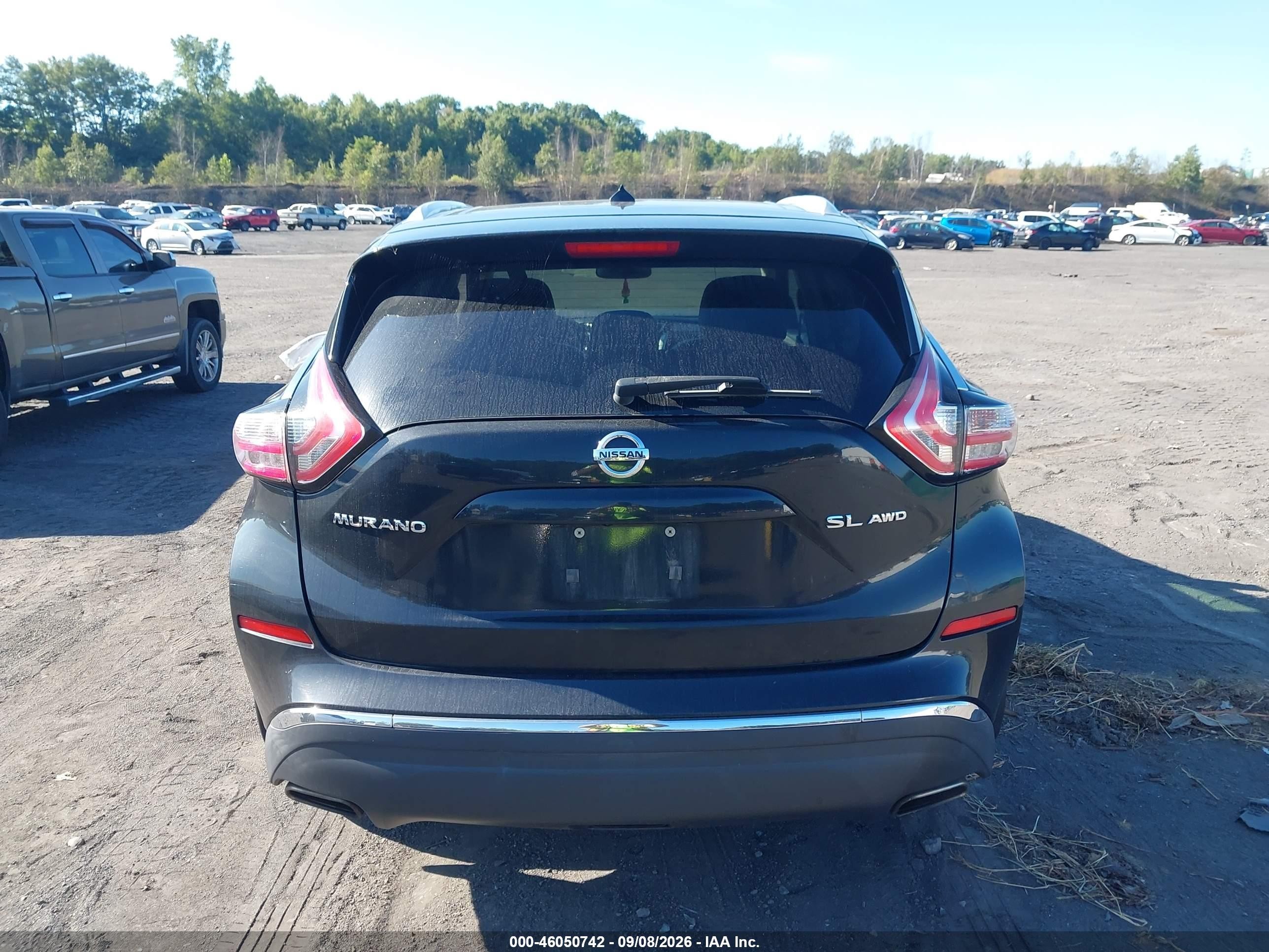 2015 Nissan Murano Sl Black vin: 5N1AZ2MH1FN267922