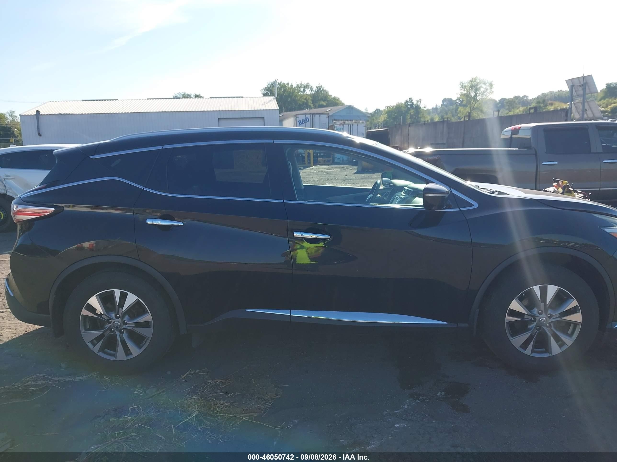 2015 Nissan Murano Sl Black vin: 5N1AZ2MH1FN267922