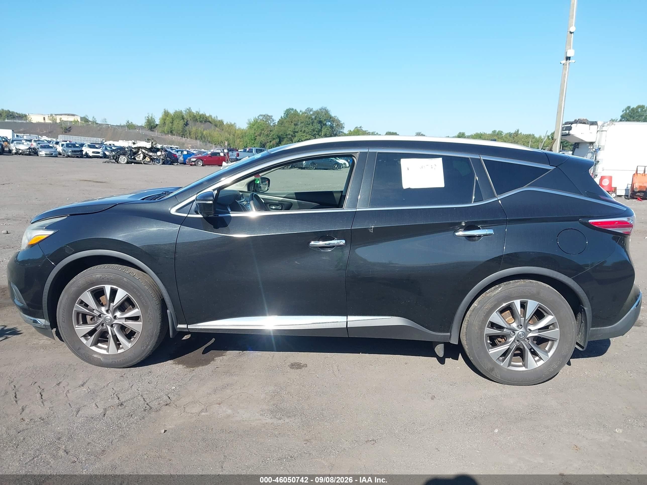2015 Nissan Murano Sl Black vin: 5N1AZ2MH1FN267922