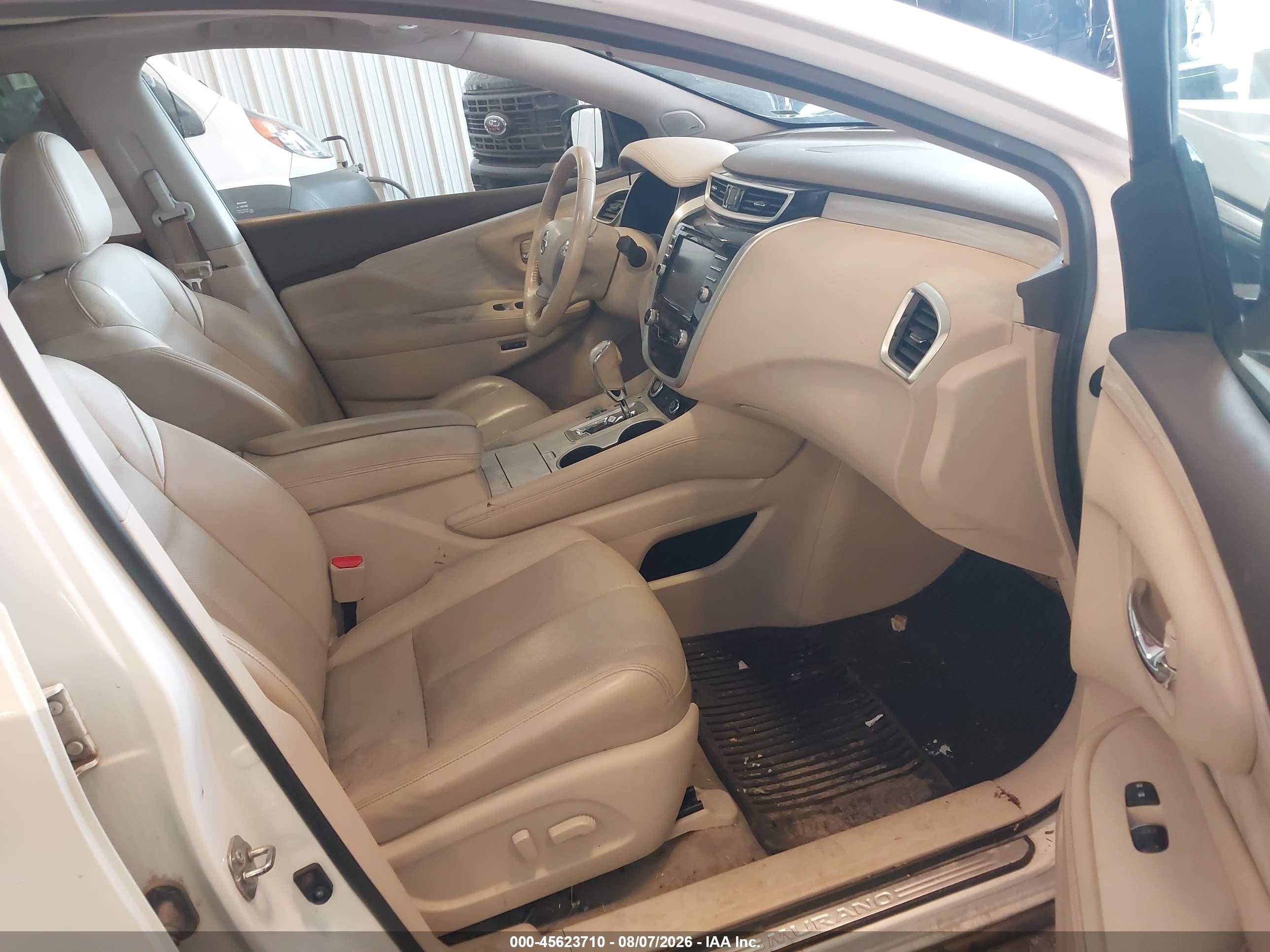 2015 Nissan Murano Platinum/s/sl/sv White vin: 5N1AZ2MH1FN278628