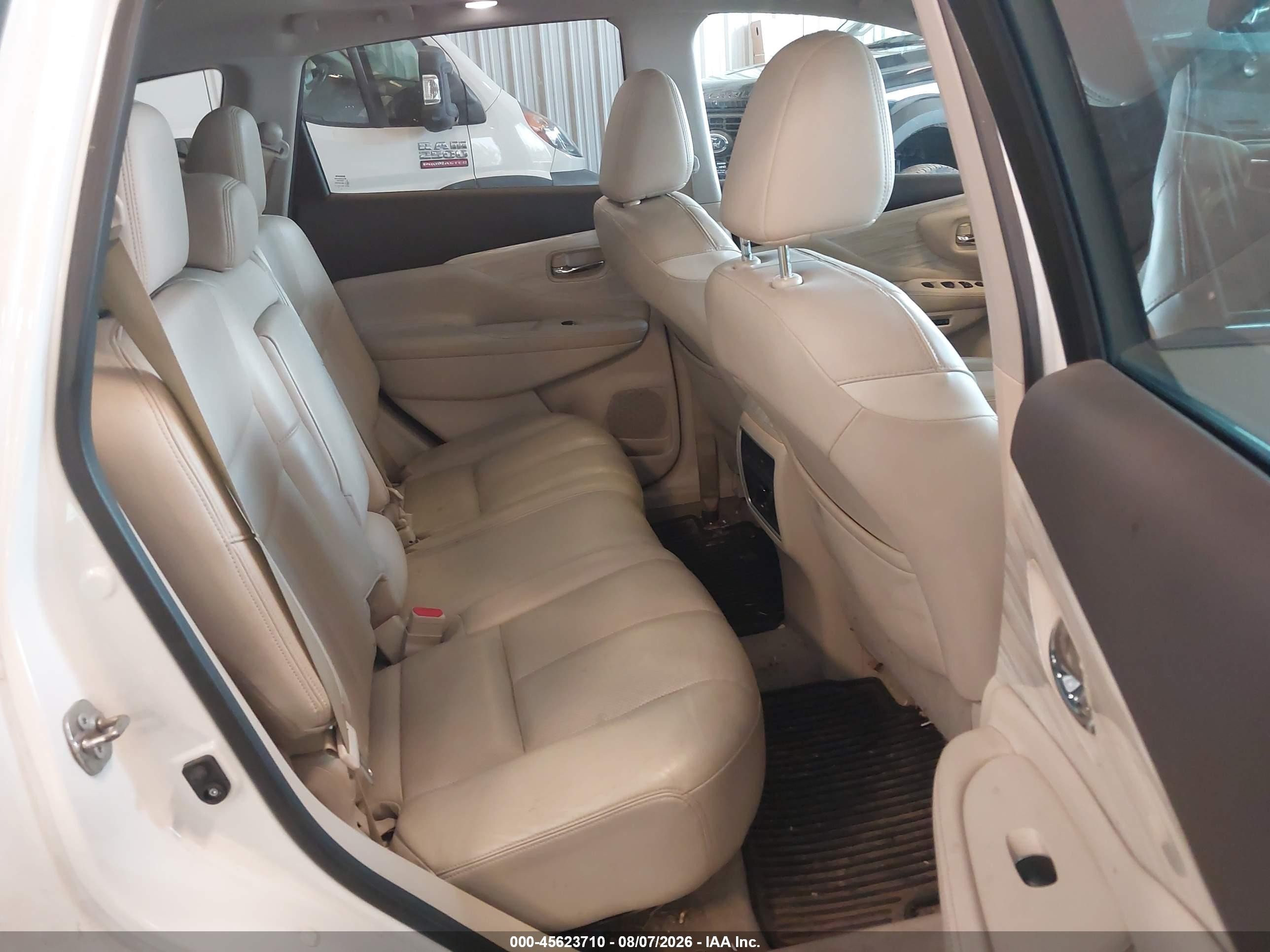 2015 Nissan Murano Platinum/s/sl/sv White vin: 5N1AZ2MH1FN278628