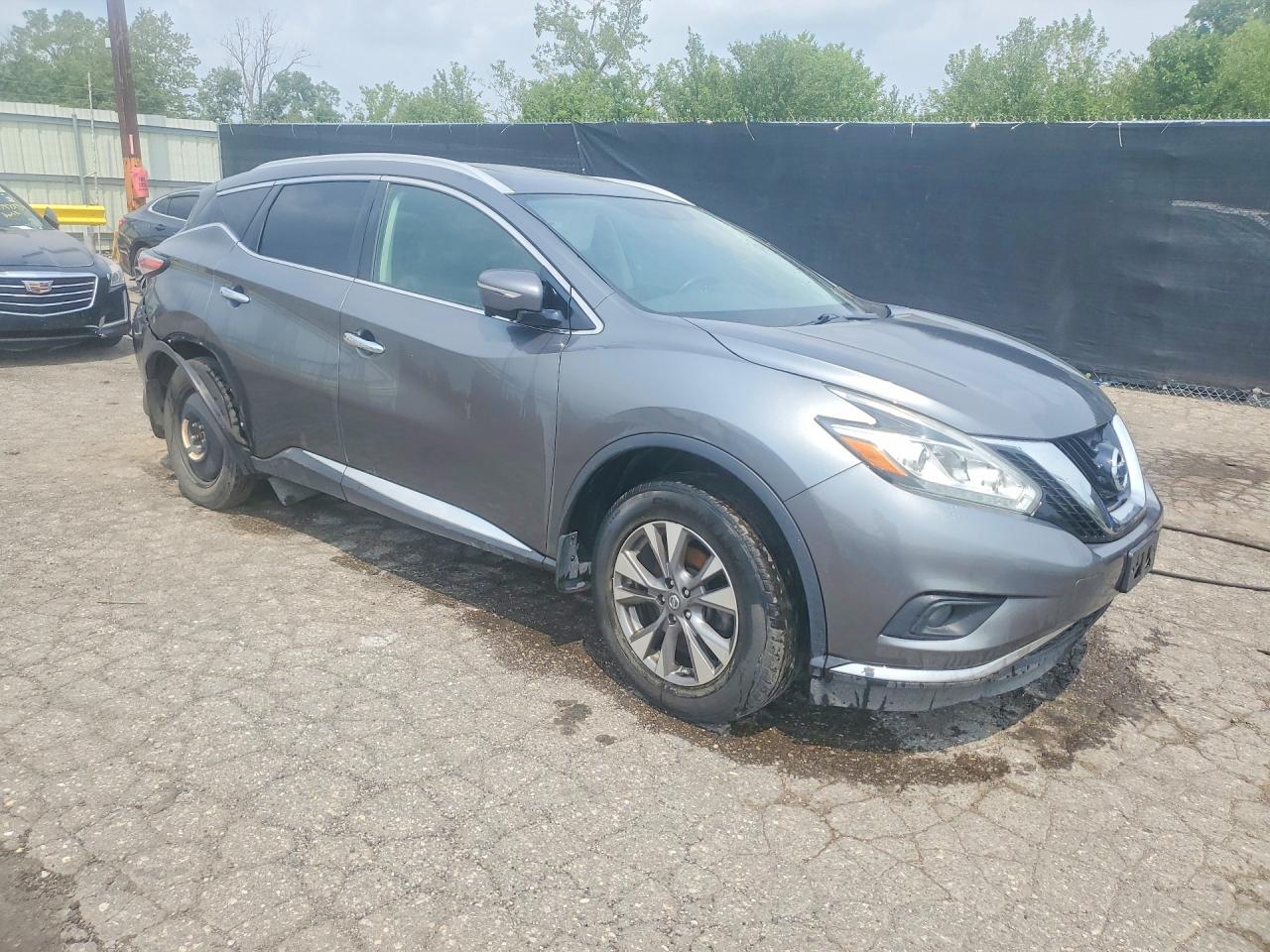 2015 Nissan Murano S Серый vin: 5N1AZ2MH1FN283859