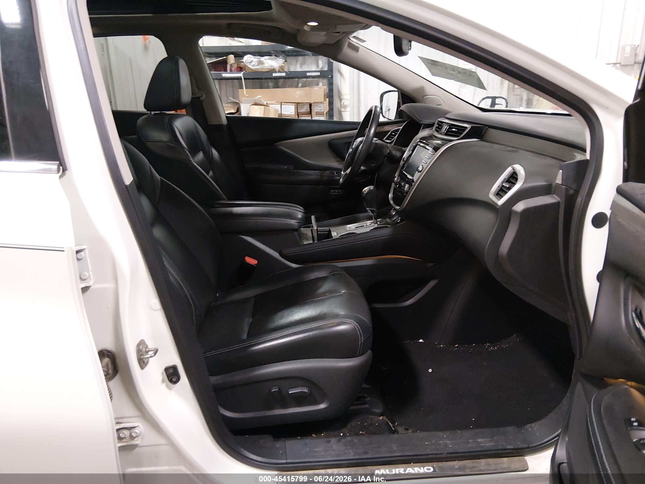 2015 Nissan Murano Sl White vin: 5N1AZ2MH1FN284543