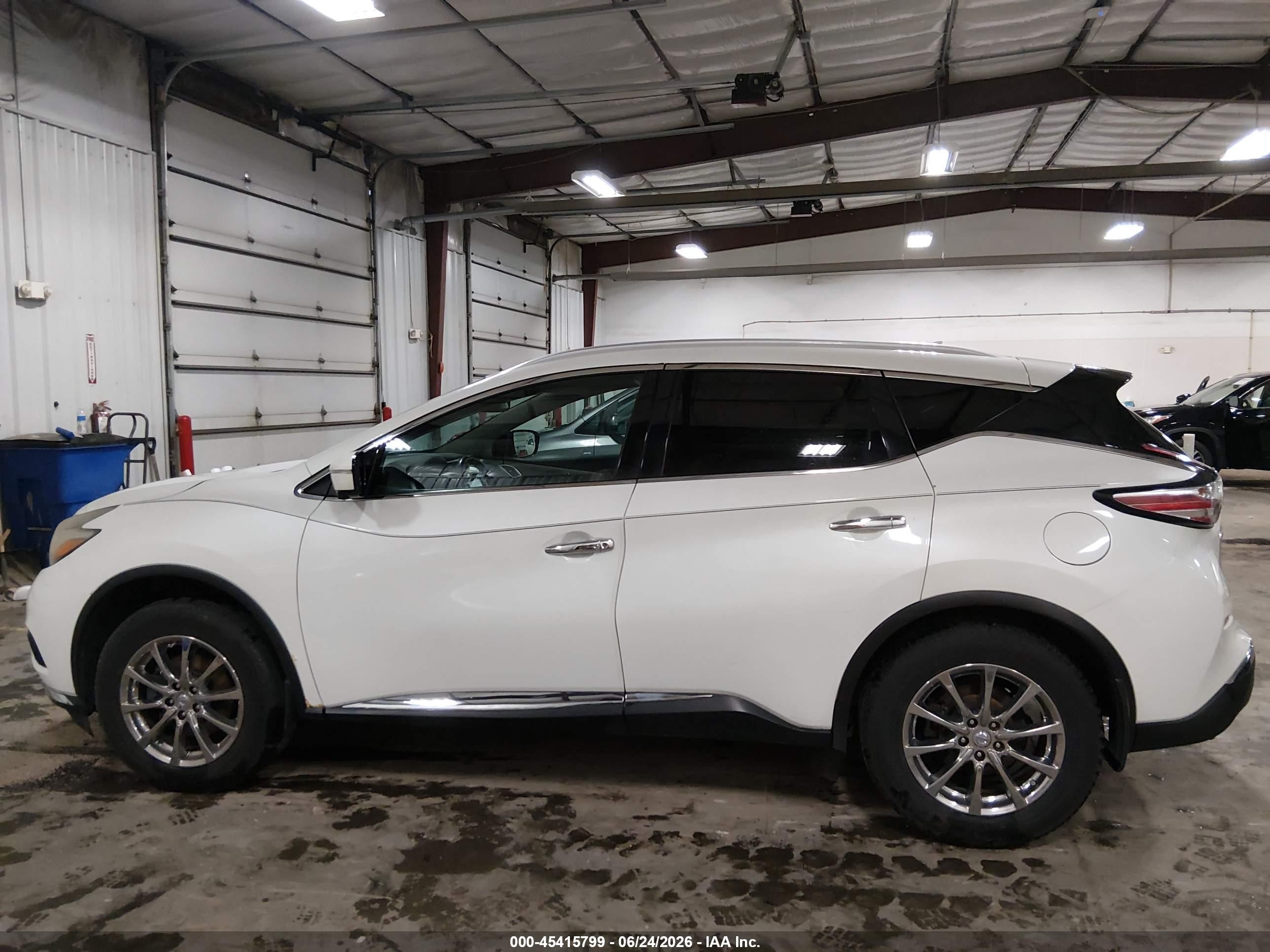 2015 Nissan Murano Sl White vin: 5N1AZ2MH1FN284543