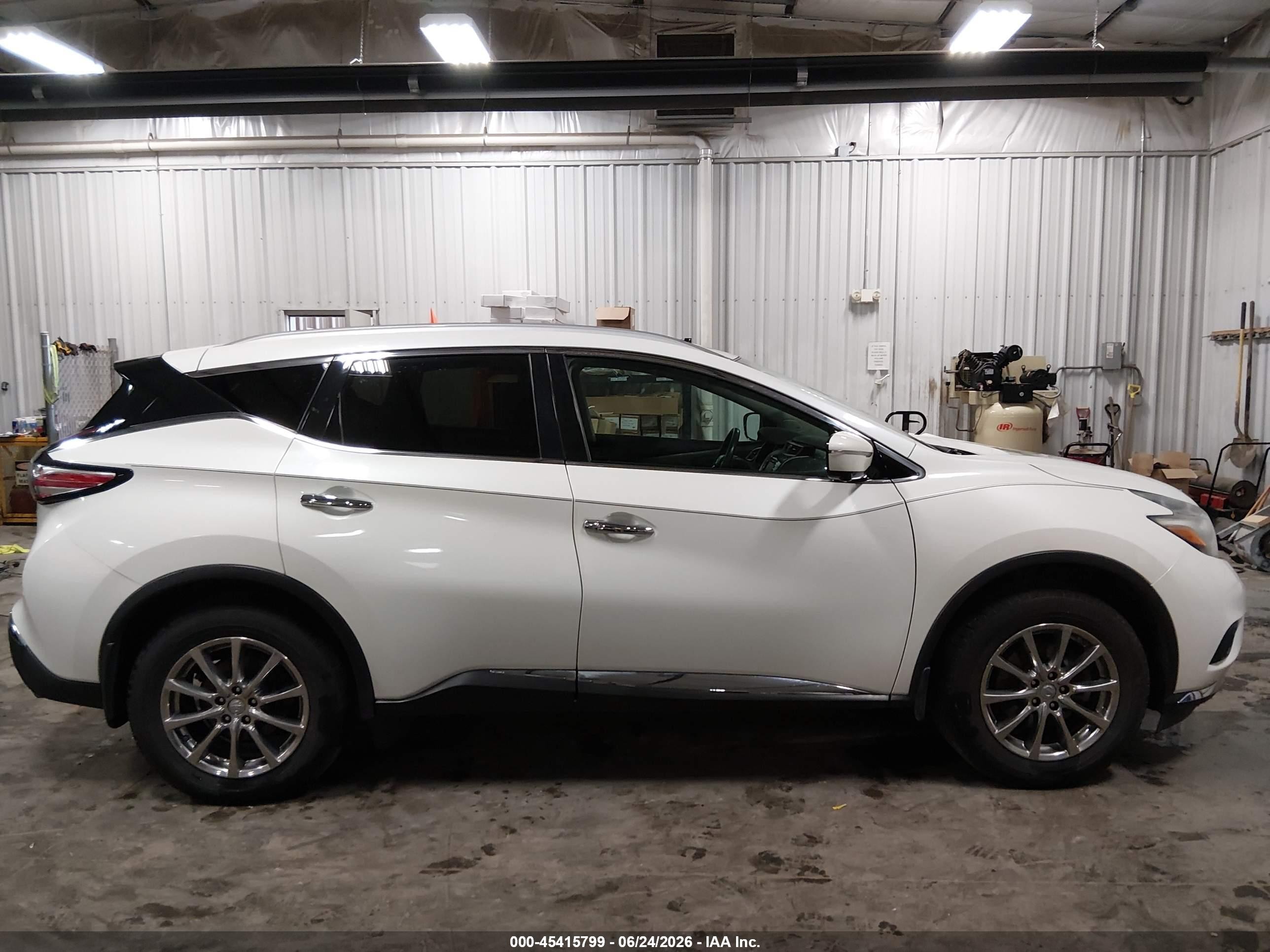 2015 Nissan Murano Sl White vin: 5N1AZ2MH1FN284543