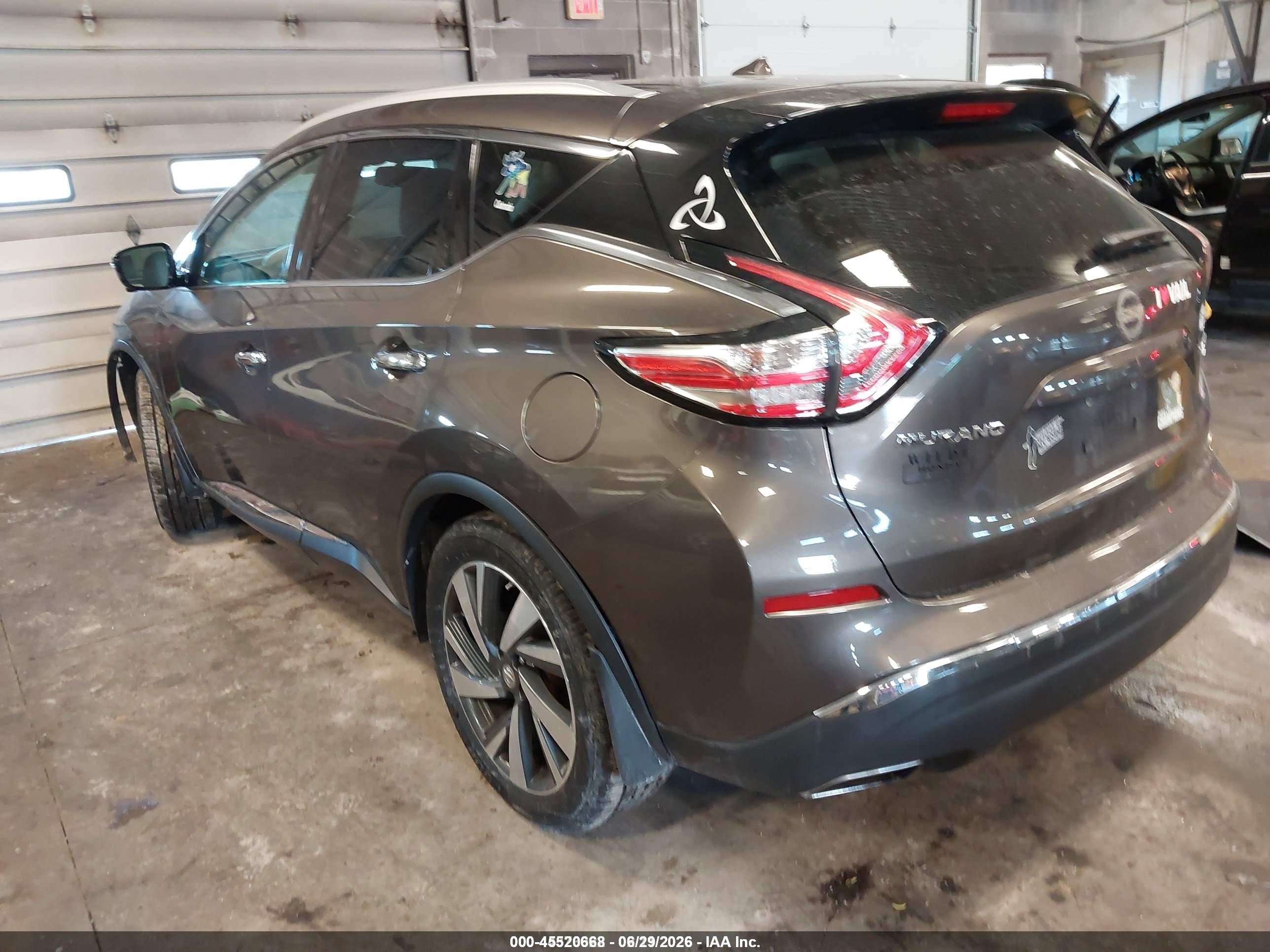 2015 Nissan Murano Platinum Gray vin: 5N1AZ2MH1FN290942
