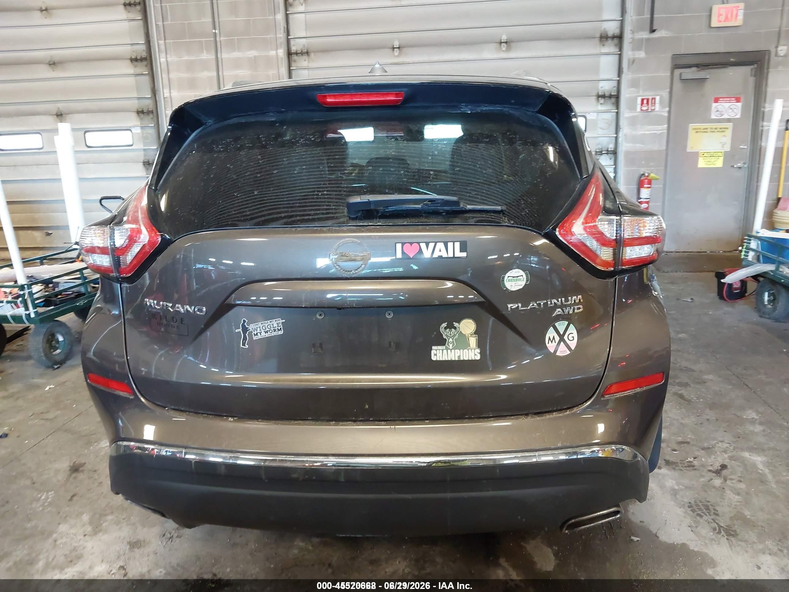2015 Nissan Murano Platinum Gray vin: 5N1AZ2MH1FN290942
