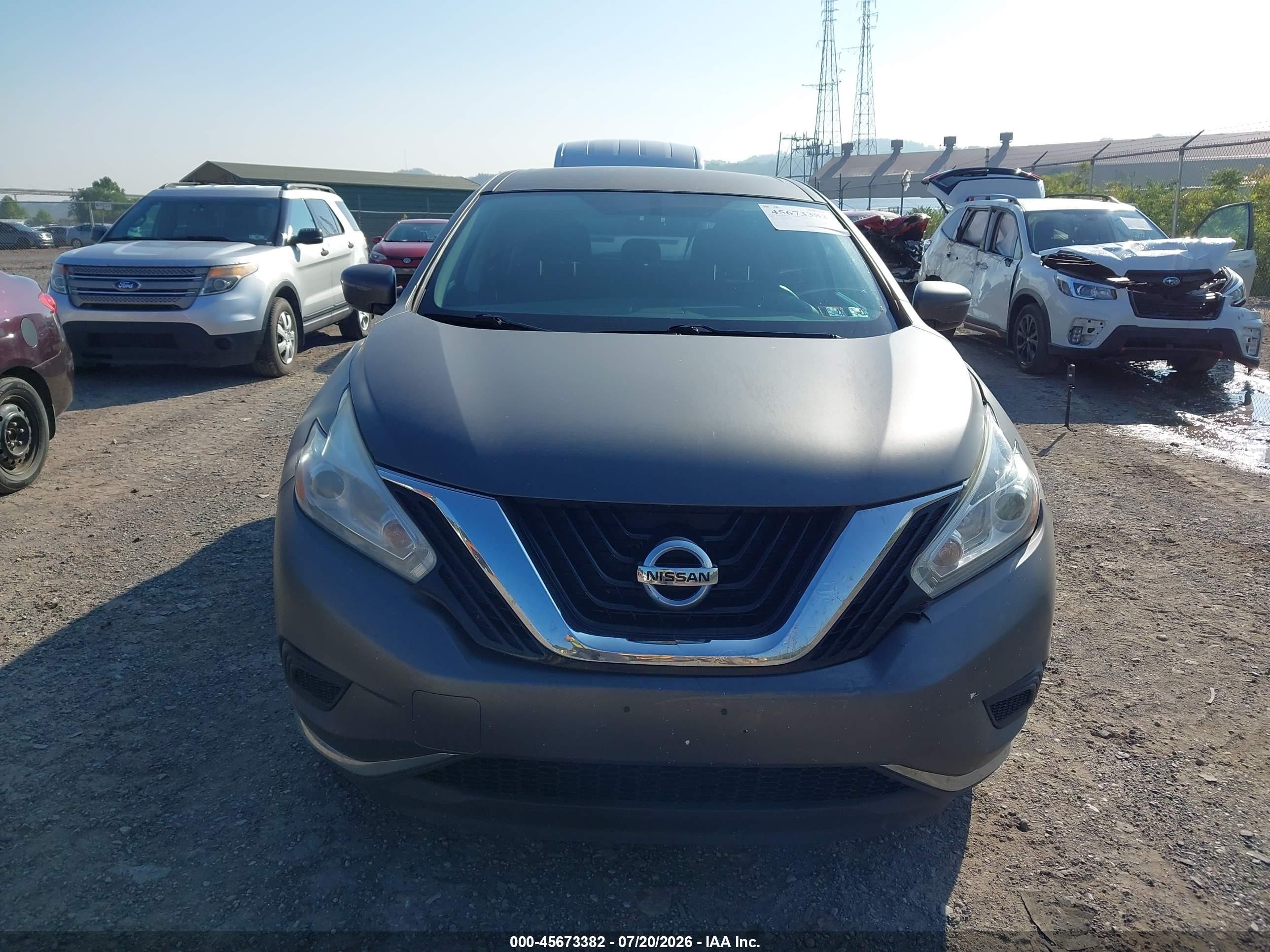 2015 Nissan Murano S Black vin: 5N1AZ2MH1FN292058