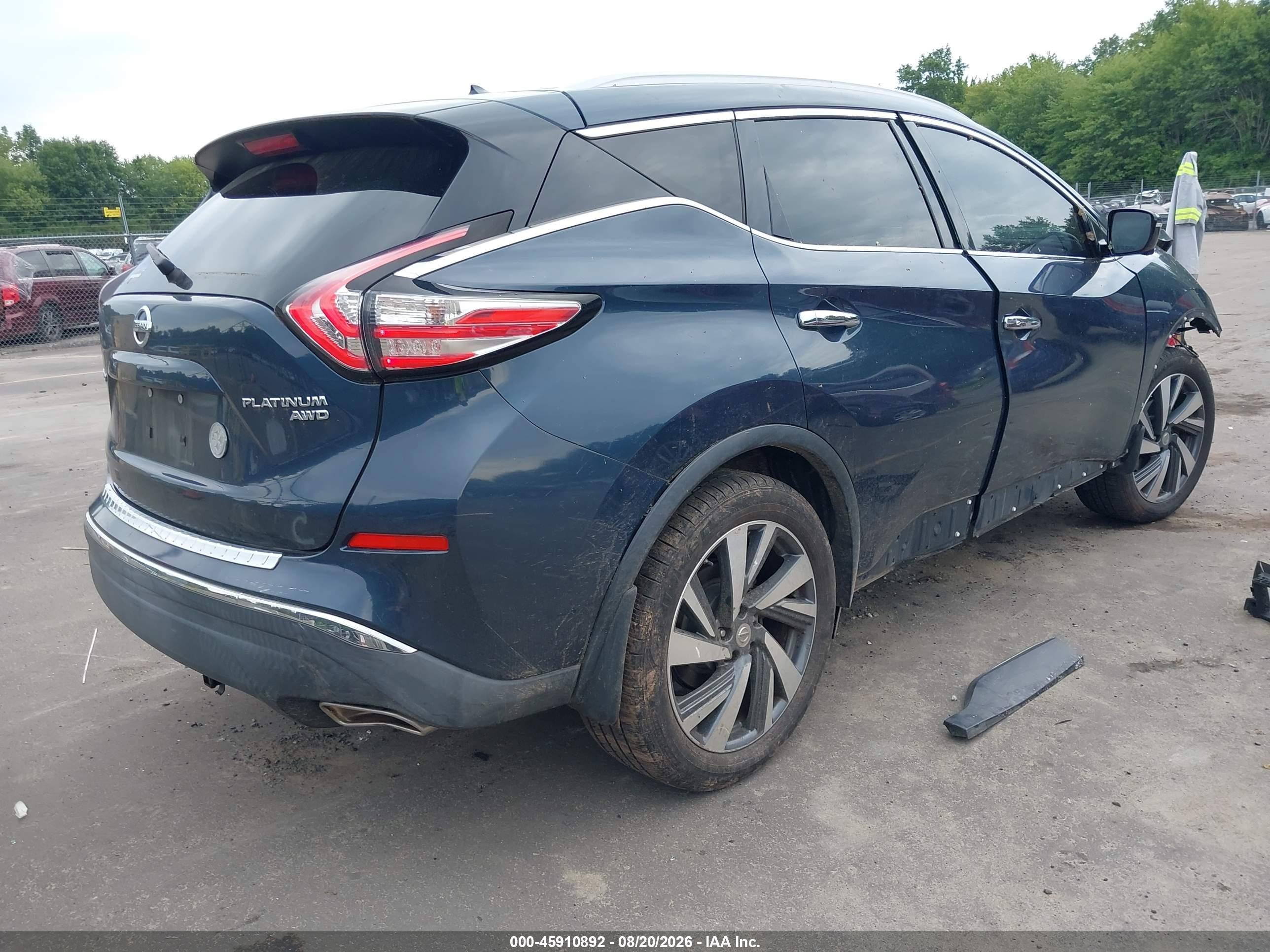 2015 Nissan Murano Platinum Dark Blue vin: 5N1AZ2MH2FN209365