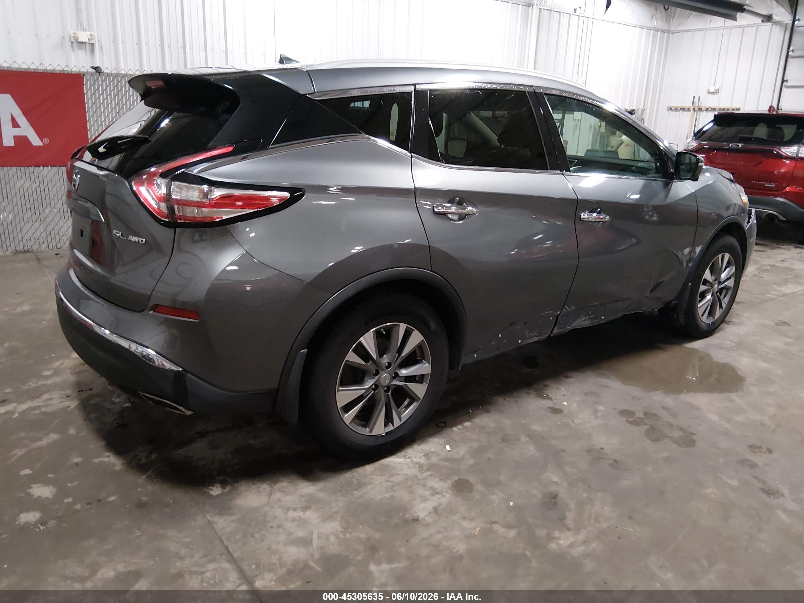 2015 Nissan Murano Sl Gray vin: 5N1AZ2MH2FN214291