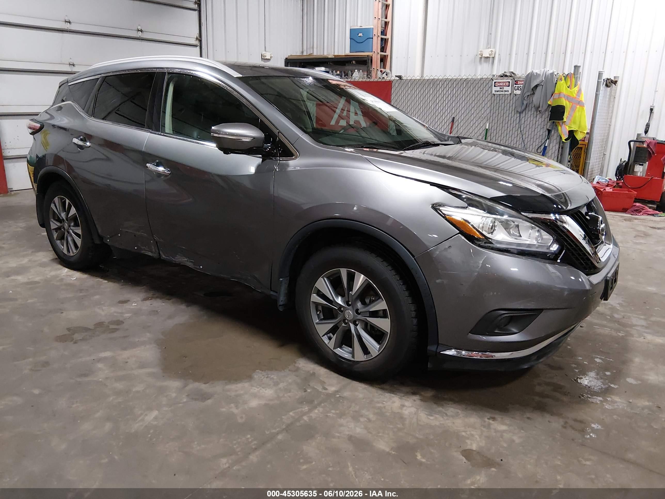 2015 Nissan Murano Sl Gray vin: 5N1AZ2MH2FN214291