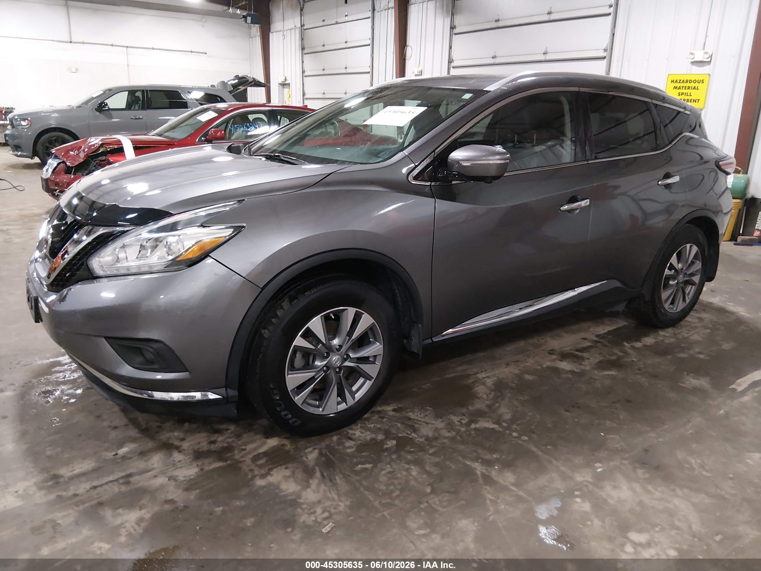 2015 Nissan Murano Sl Gray vin: 5N1AZ2MH2FN214291