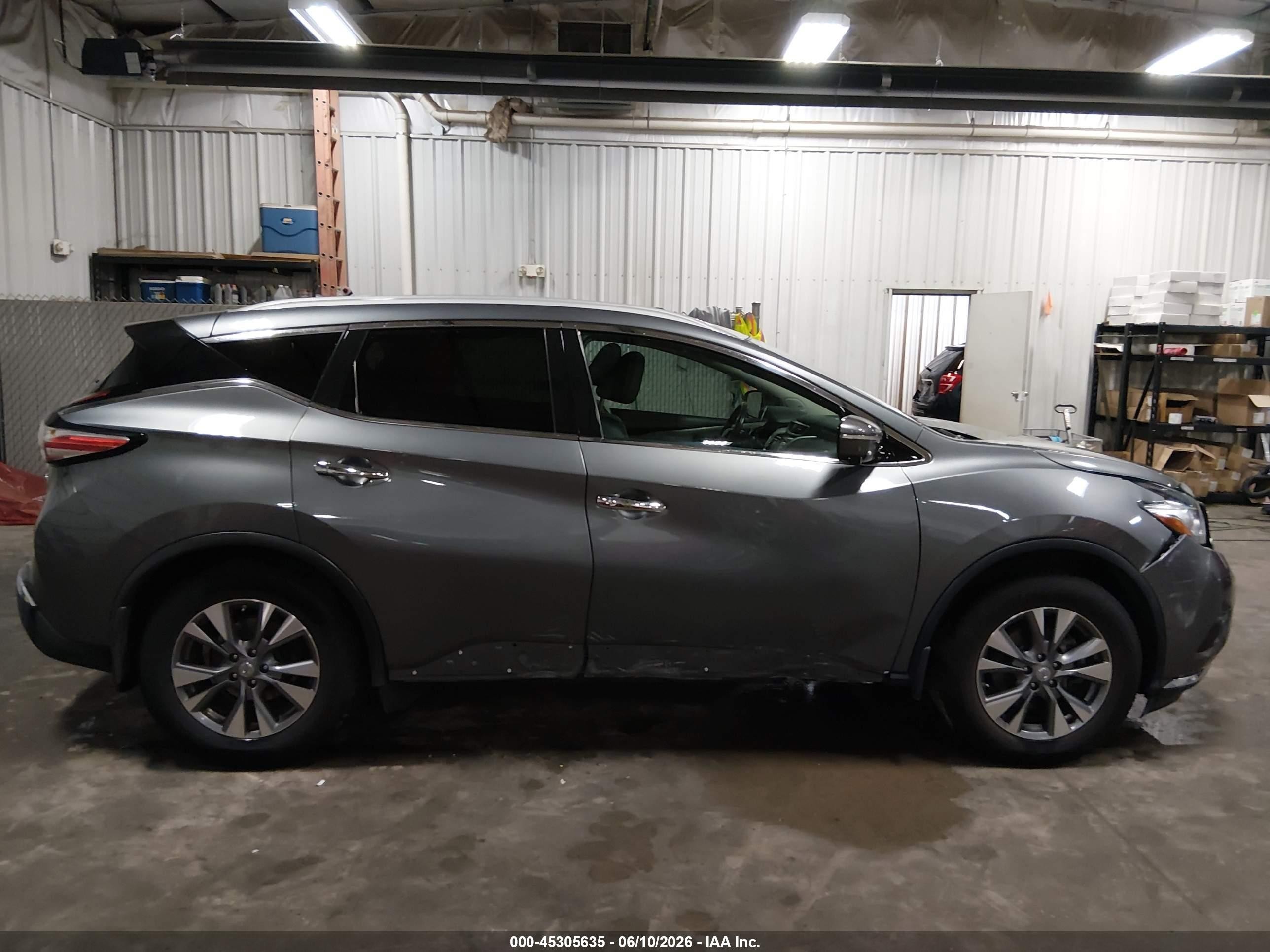 2015 Nissan Murano Sl Gray vin: 5N1AZ2MH2FN214291