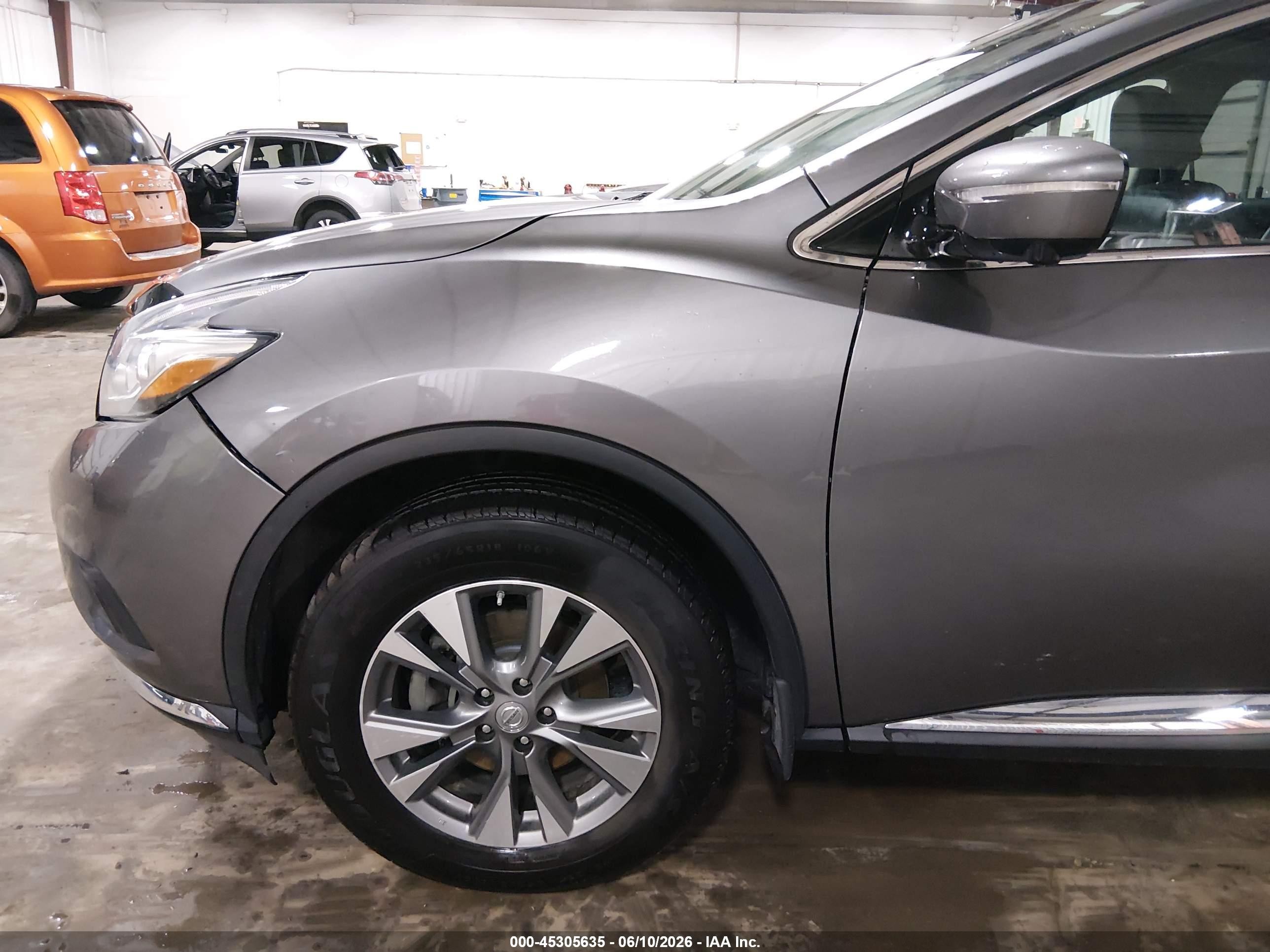 2015 Nissan Murano Sl Gray vin: 5N1AZ2MH2FN214291