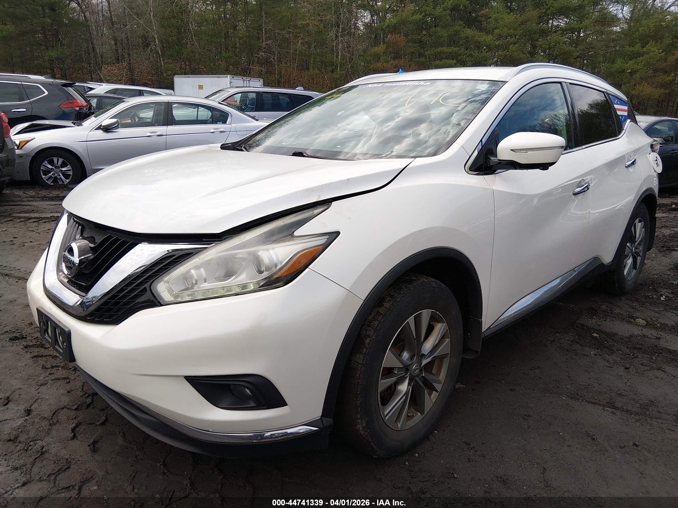 2015 Nissan Murano Platinum/s/sl/sv Белый vin: 5N1AZ2MH2FN217871