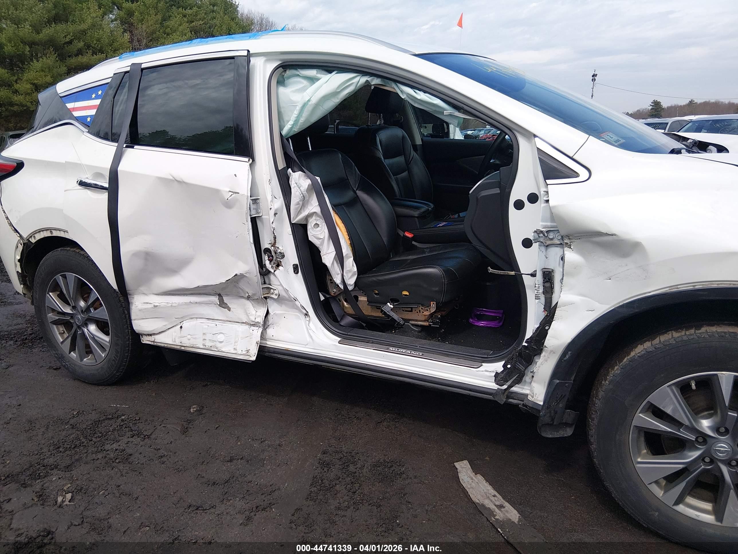 2015 Nissan Murano Platinum/s/sl/sv Белый vin: 5N1AZ2MH2FN217871