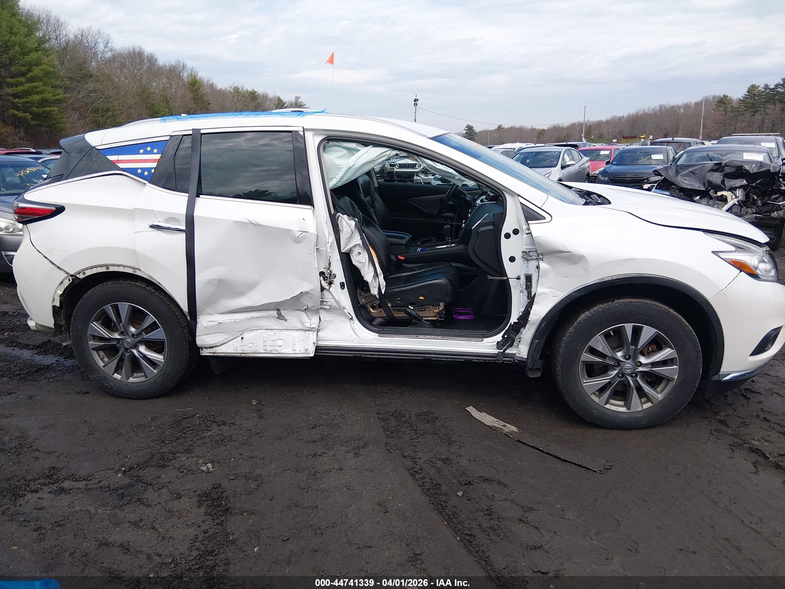 2015 Nissan Murano Platinum/s/sl/sv Белый vin: 5N1AZ2MH2FN217871