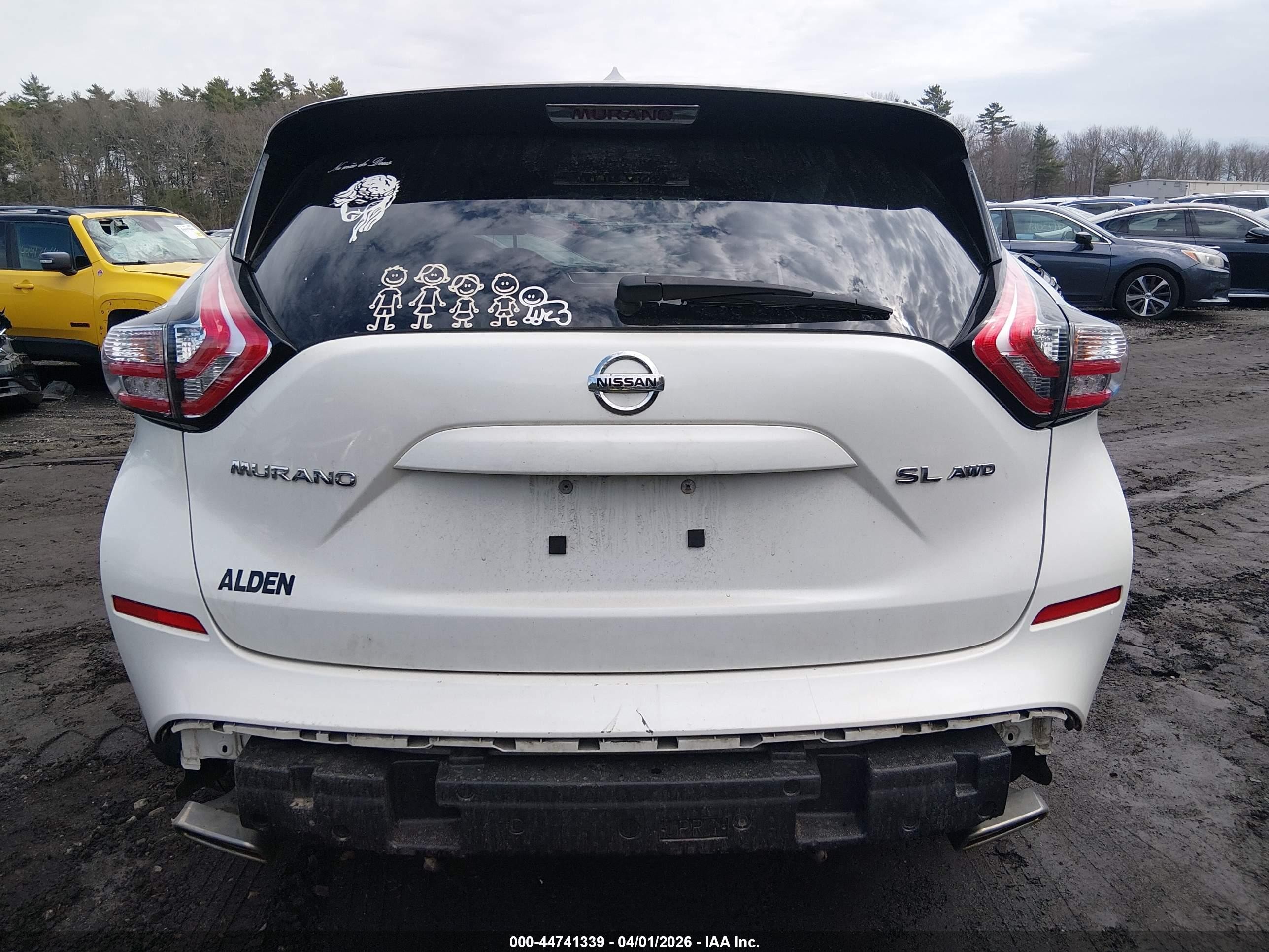 2015 Nissan Murano Platinum/s/sl/sv Белый vin: 5N1AZ2MH2FN217871