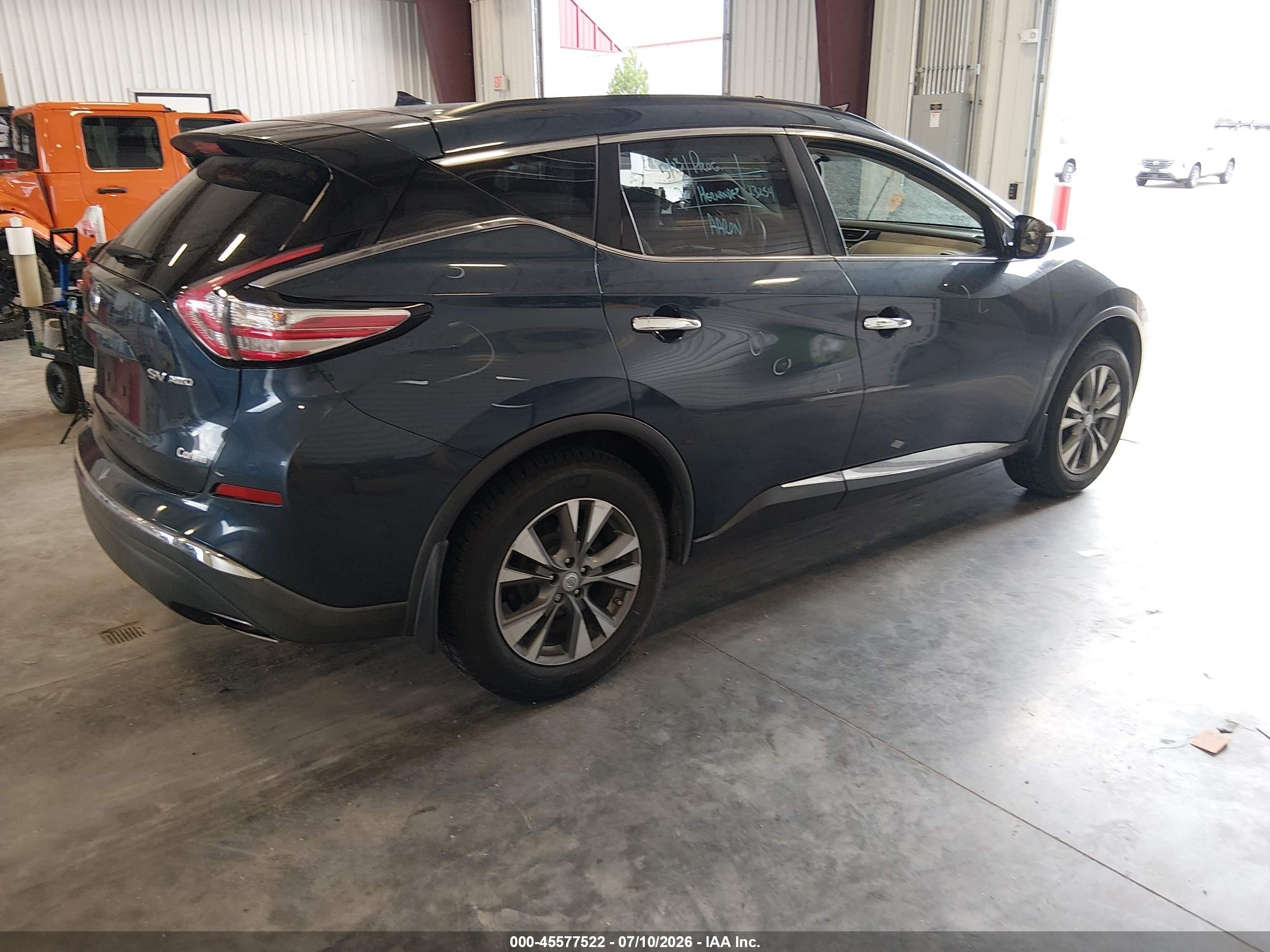 2015 Nissan Murano Sv Black vin: 5N1AZ2MH2FN219247