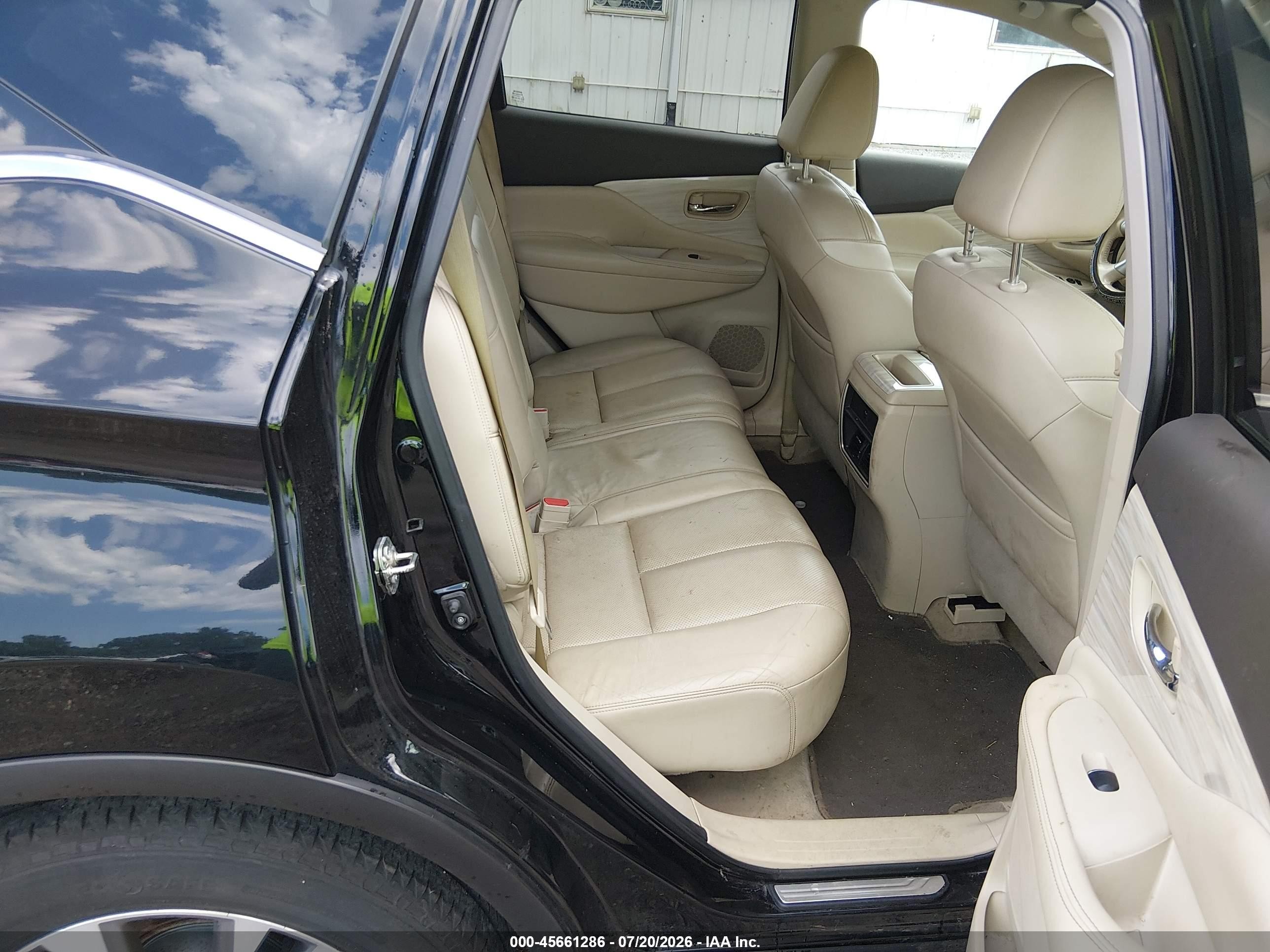 2015 Nissan Murano Sl Black vin: 5N1AZ2MH2FN230698