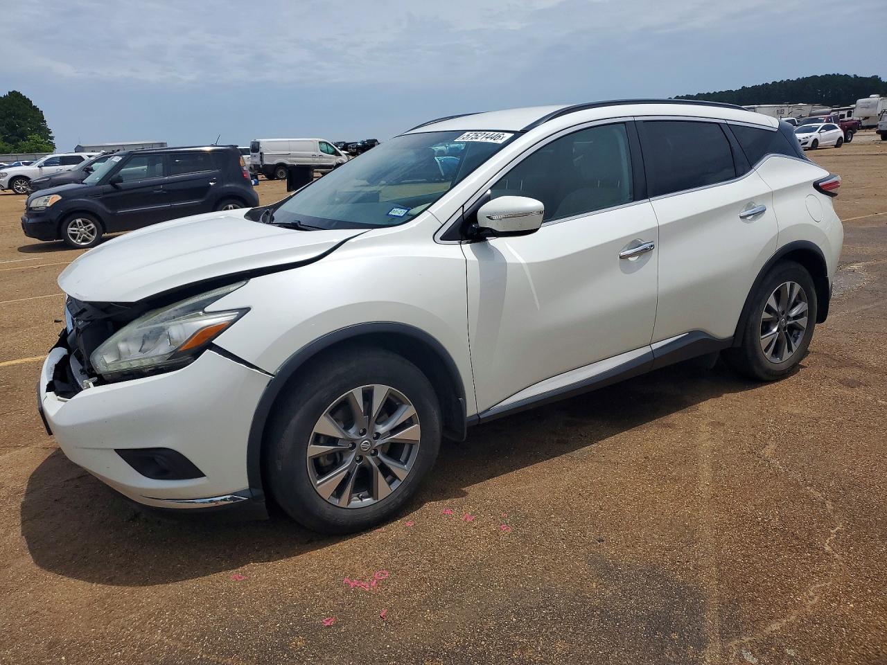 2015 Nissan Murano Sv Белый vin: 5N1AZ2MH2FN233858