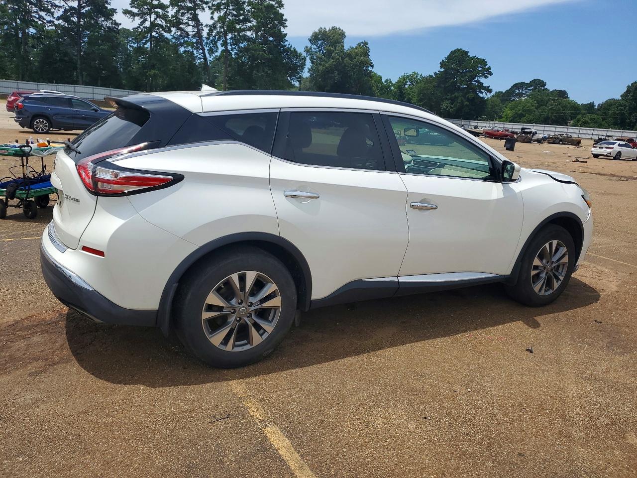 2015 Nissan Murano Sv Белый vin: 5N1AZ2MH2FN233858