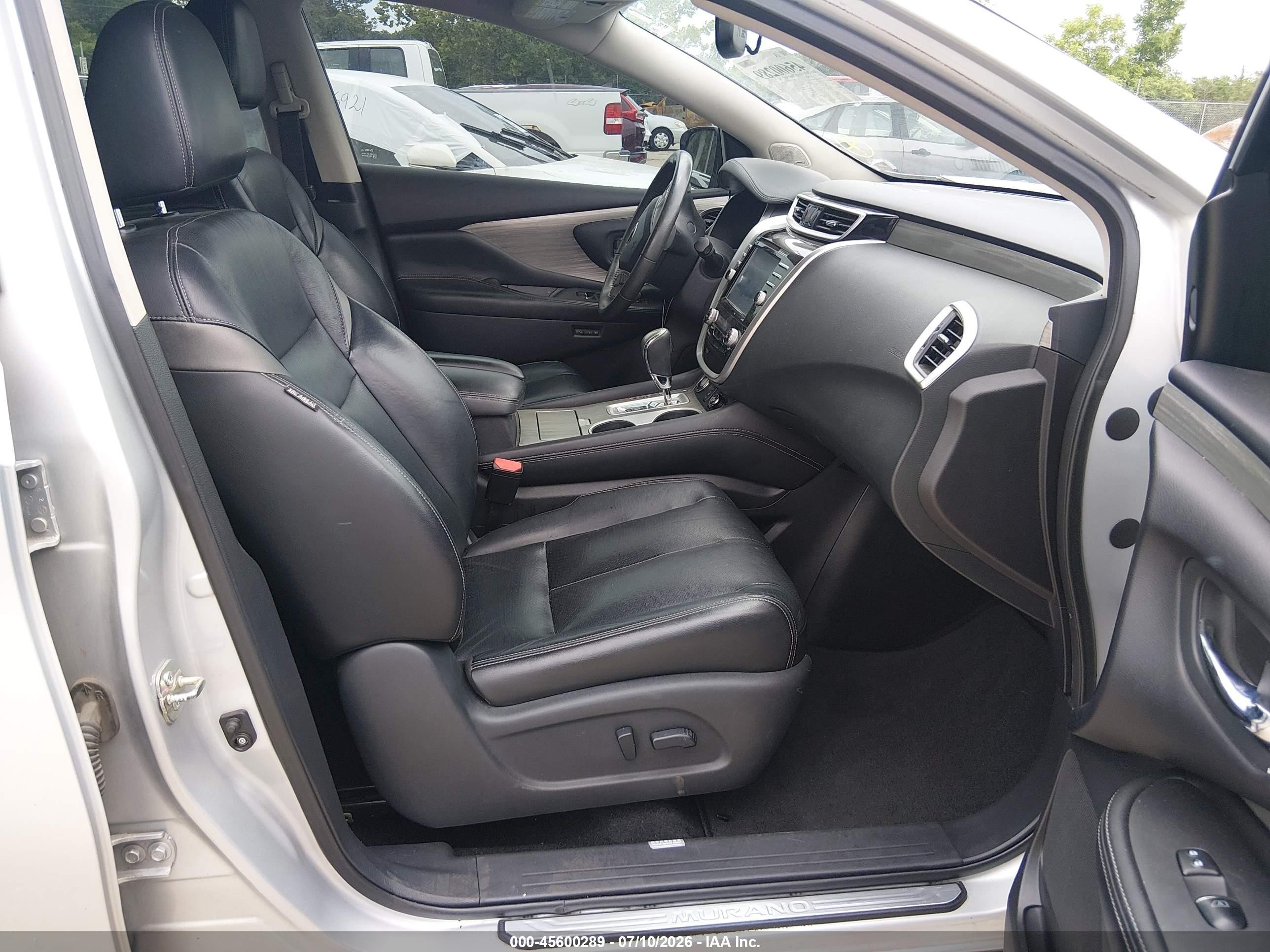 2015 Nissan Murano Sl Silver vin: 5N1AZ2MH2FN234640