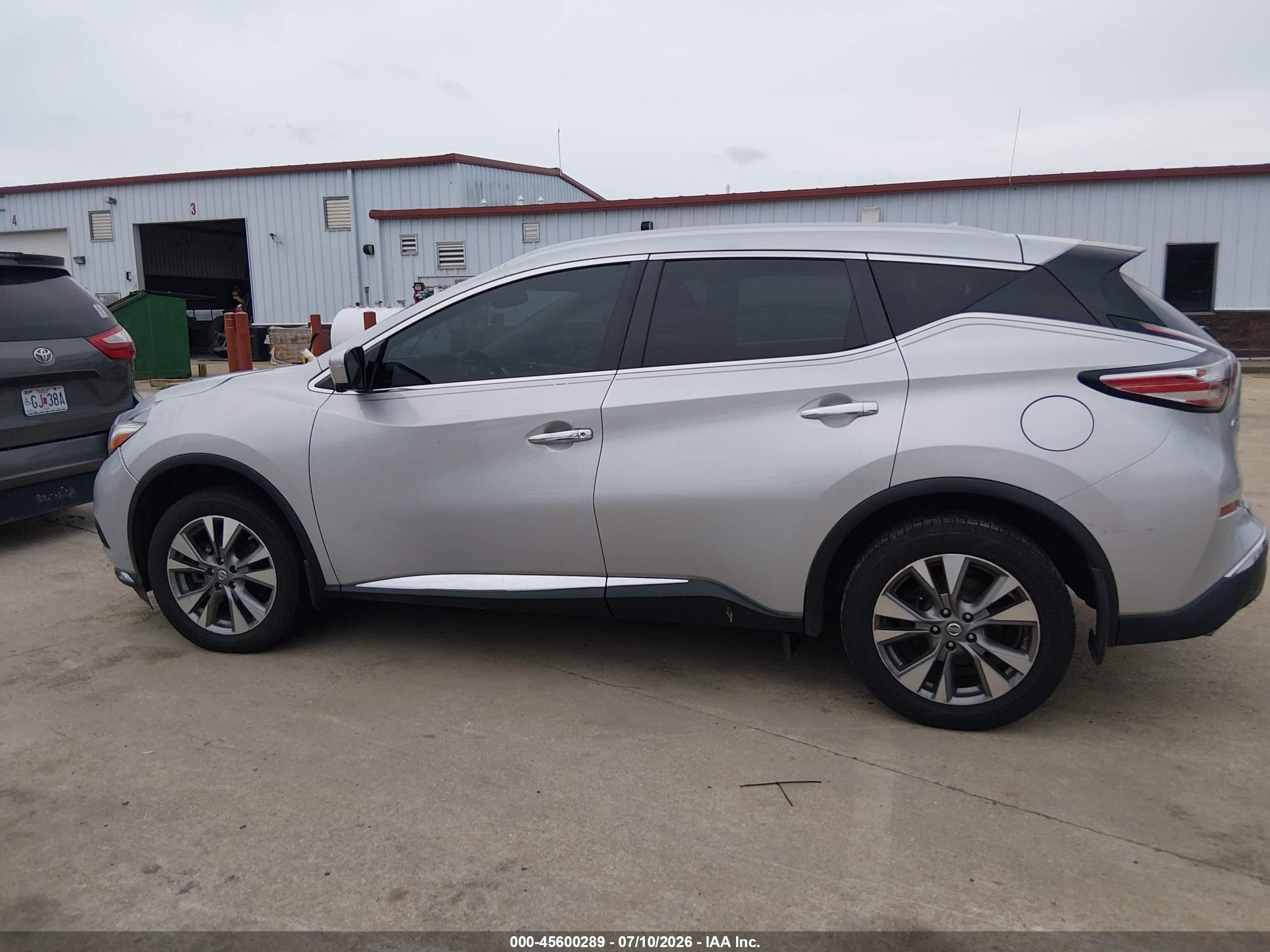 2015 Nissan Murano Sl Silver vin: 5N1AZ2MH2FN234640