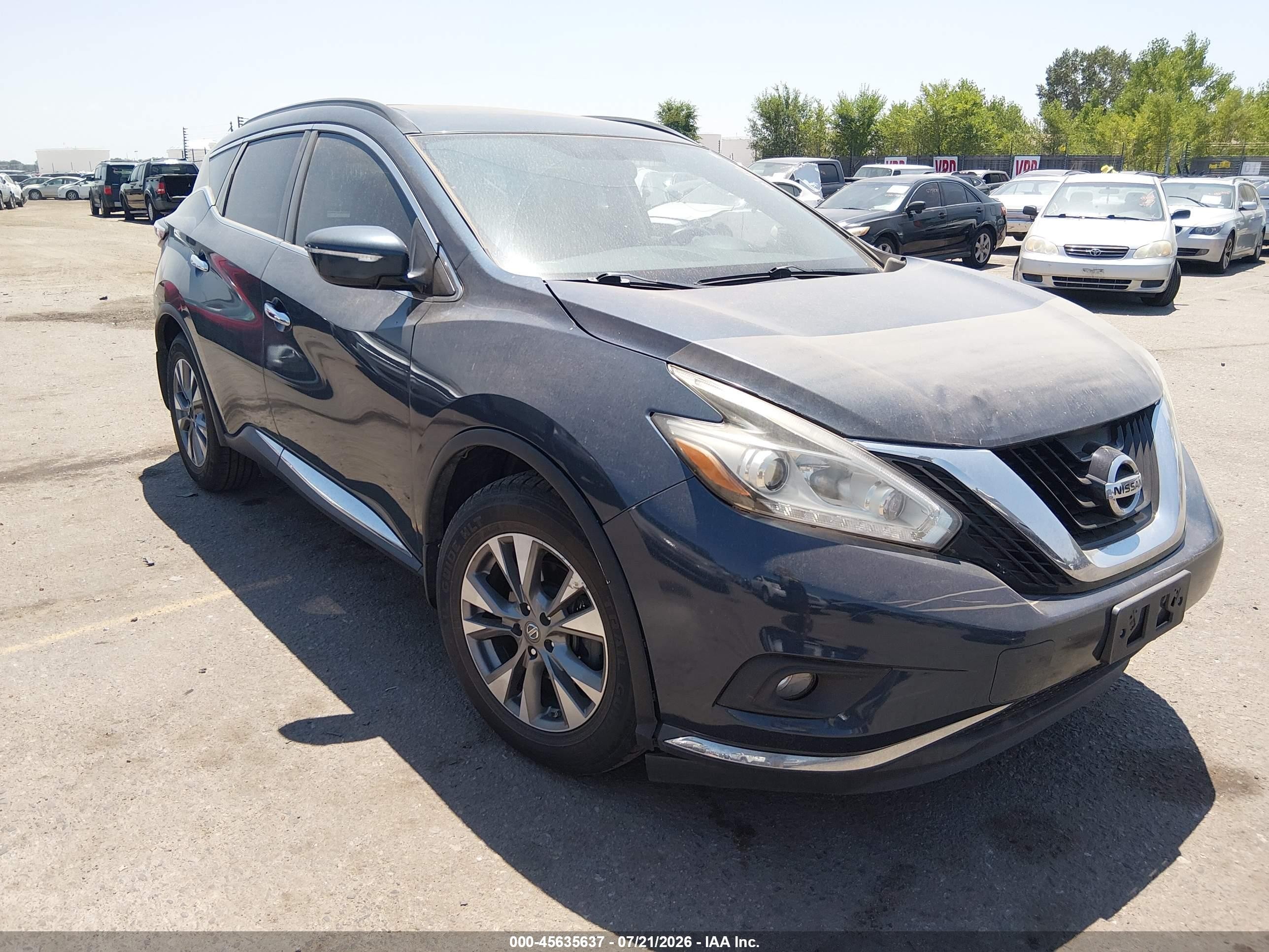 2015 Nissan Murano Sv Gray vin: 5N1AZ2MH2FN251339